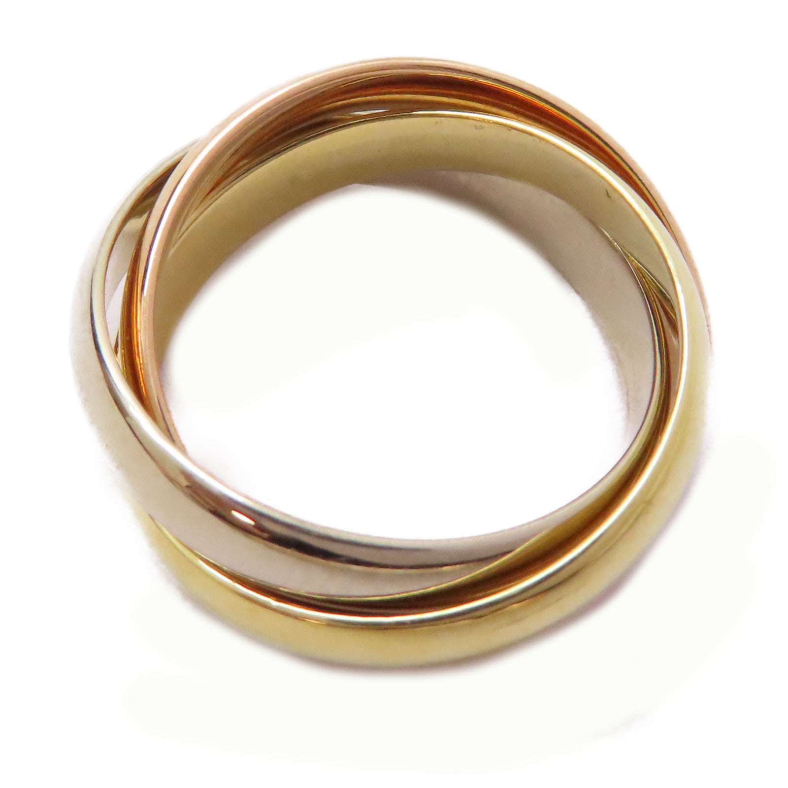 CARTIER 【激減優惠】18K黃金/白金/玫瑰金Trinity Ring戒指US#5.25/Cartier#50