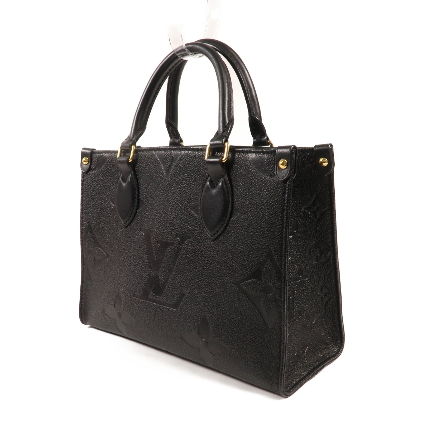 LOUIS VUITTON Monogram Empreinte On The Go PM金扣手挽肩背兩用袋