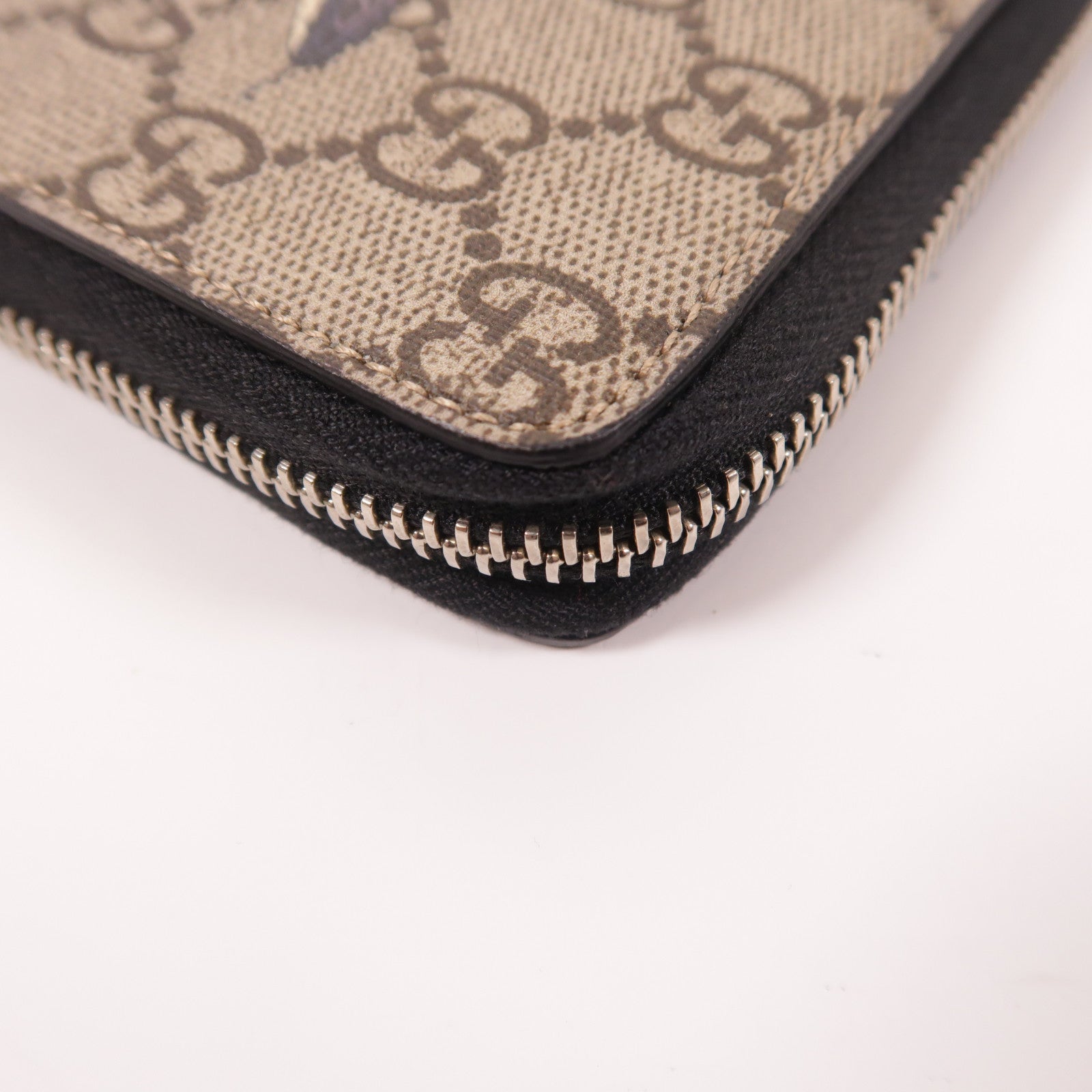 GUCCI GG SHW Long Wallet 575364 PVC Coated Canvas Brown