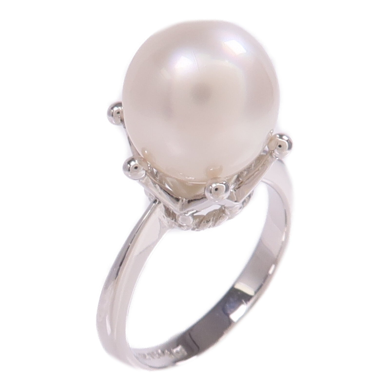 JEWELRY 18K白金Pearl Ring珍珠戒指US#5.5
