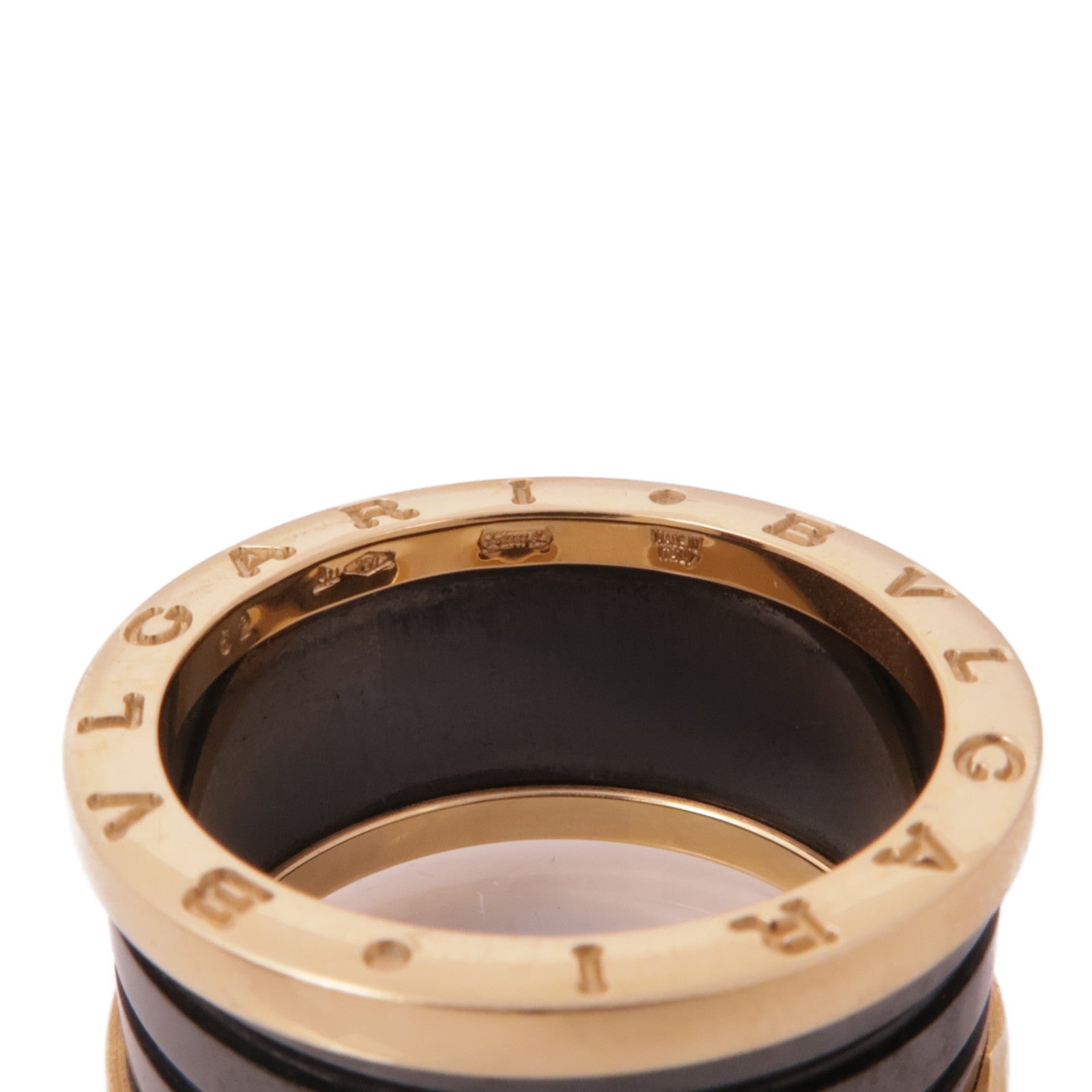 BVLGARI 18K玫瑰金B-zero1 4Band戒指US#9
