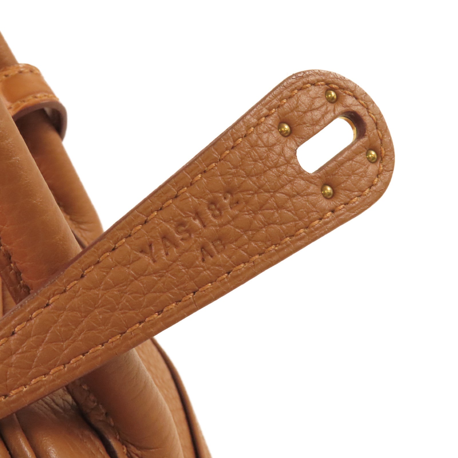 HERMES Clemence皮革/鱷魚皮革Lindy 26 Touch Shoulder Bag金扣肩背袋Gold/經典駝色