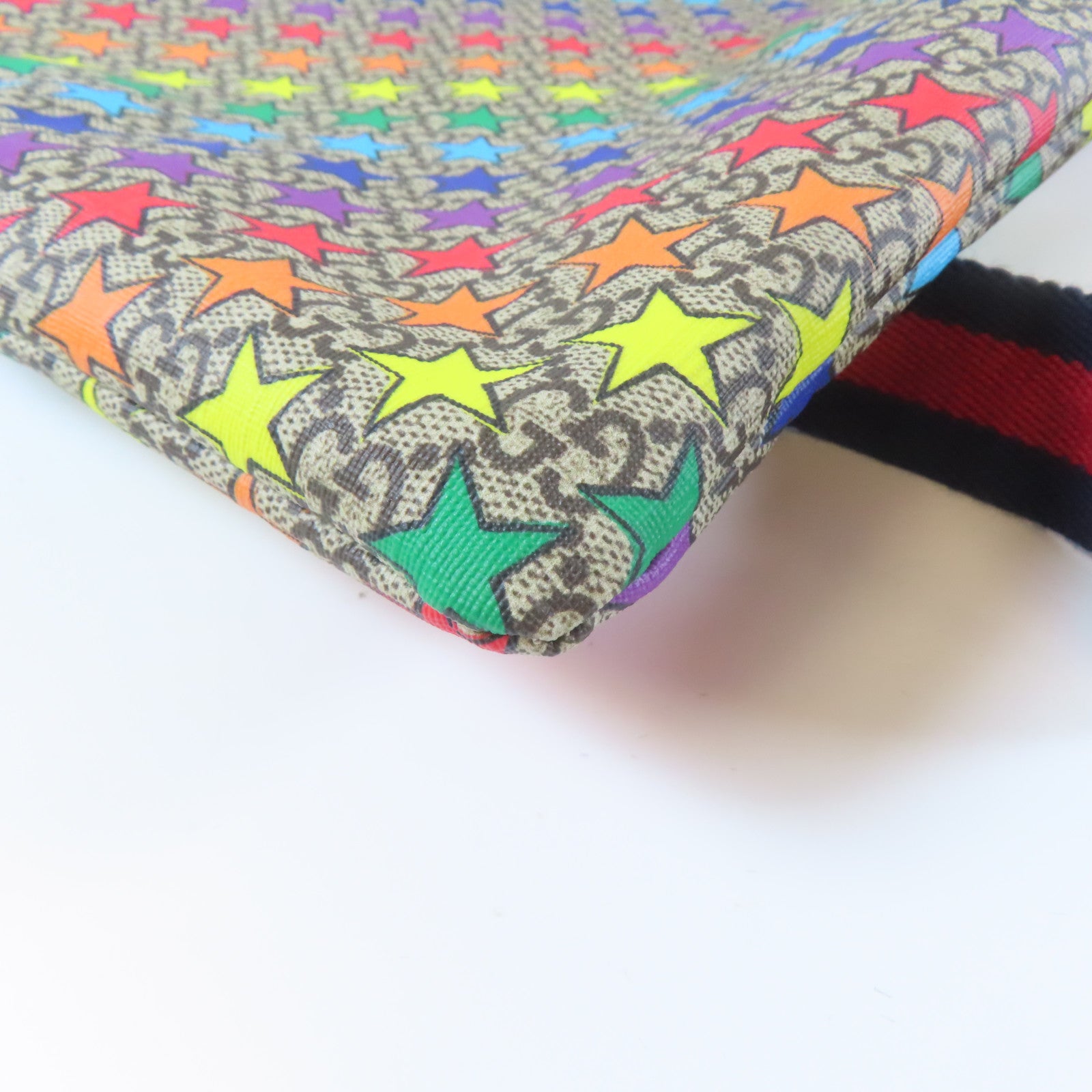 GUCCI 塗層帆布GG Supreme Rainbow Star Backpack背包彩色