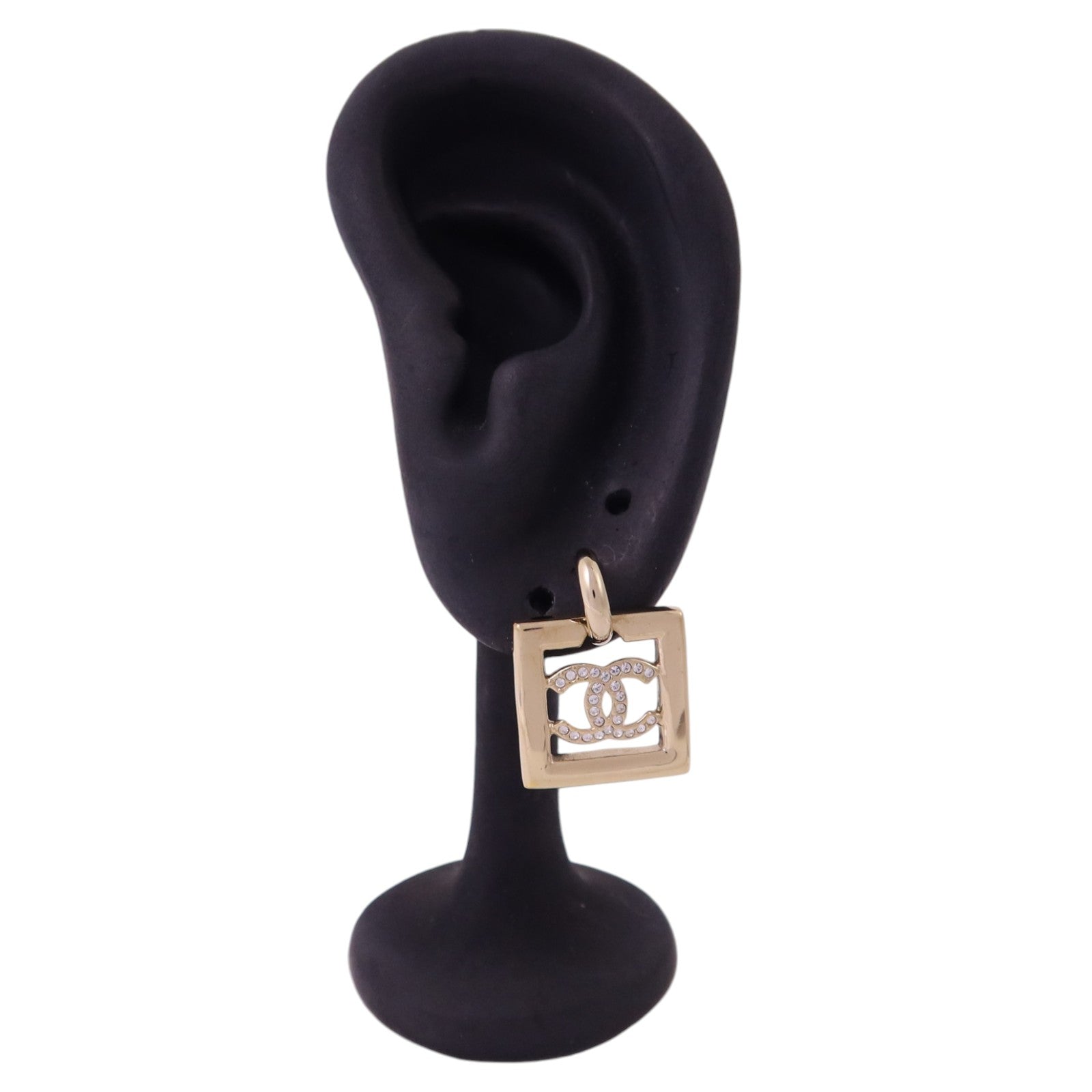 CHANEL 金屬/水鑽Earrings金扣耳環
