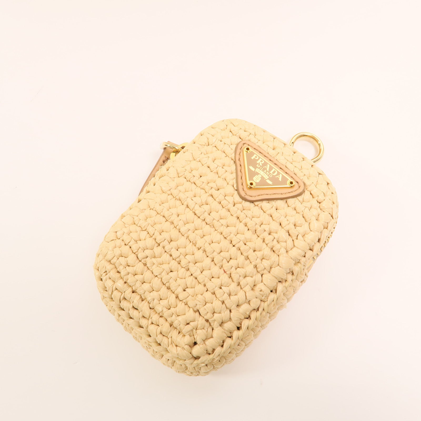 PRADA Raffia Re-Edition 2025金扣手挽肩背兩用袋