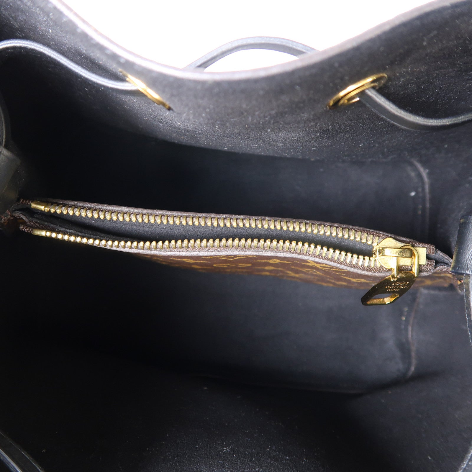 LOUIS VUITTON Monogram Neo Noe MM金扣肩背袋啡色/黑色