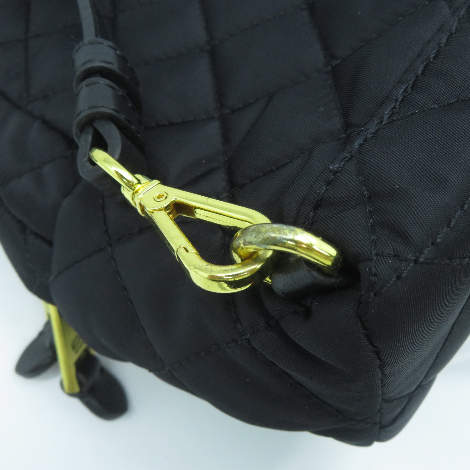 MOSCHINO 【激減優惠】菱格帆布Backpack金扣背包黑色