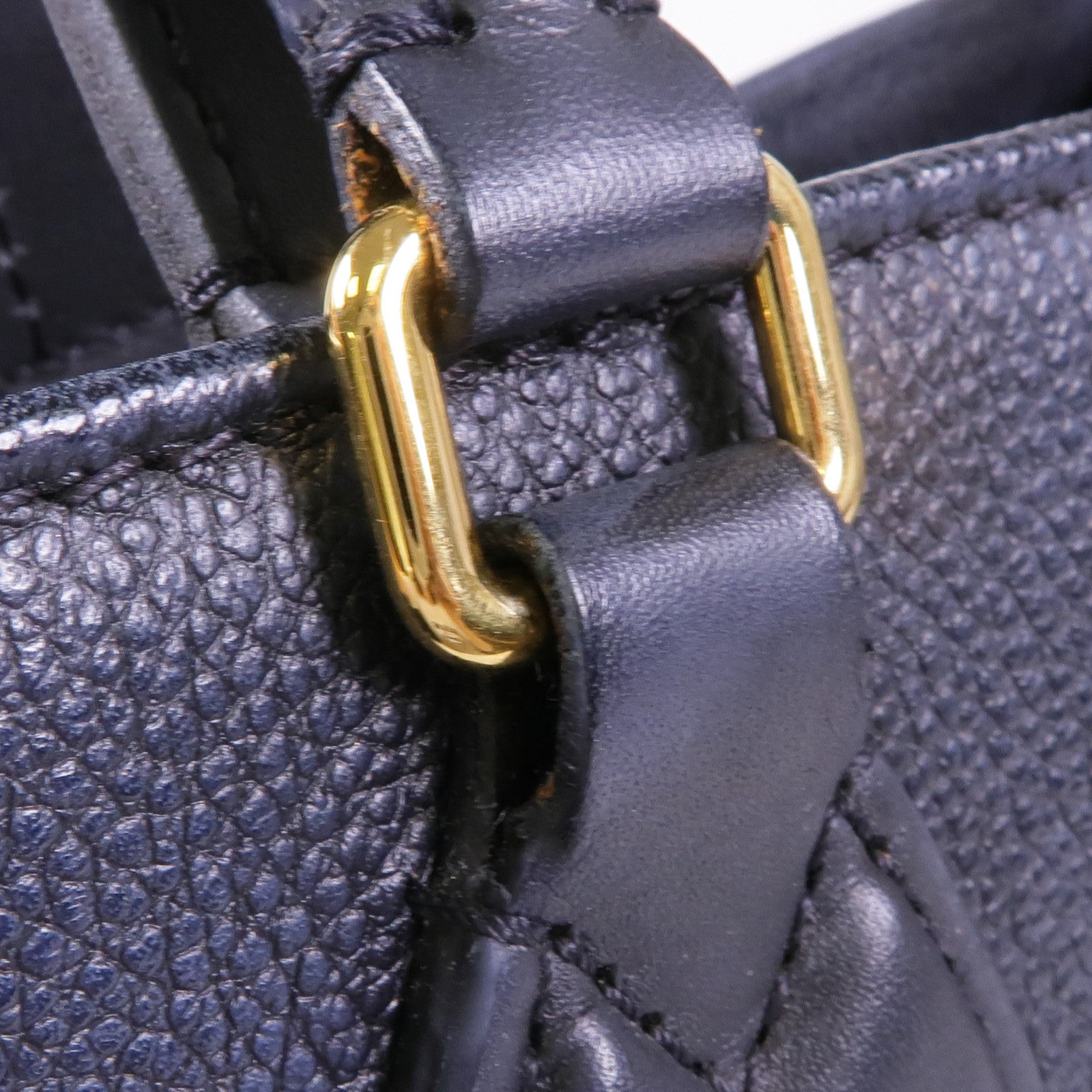 LOUIS VUITTON Monogram Empreinte On The Go MM金扣手挽肩背兩用袋