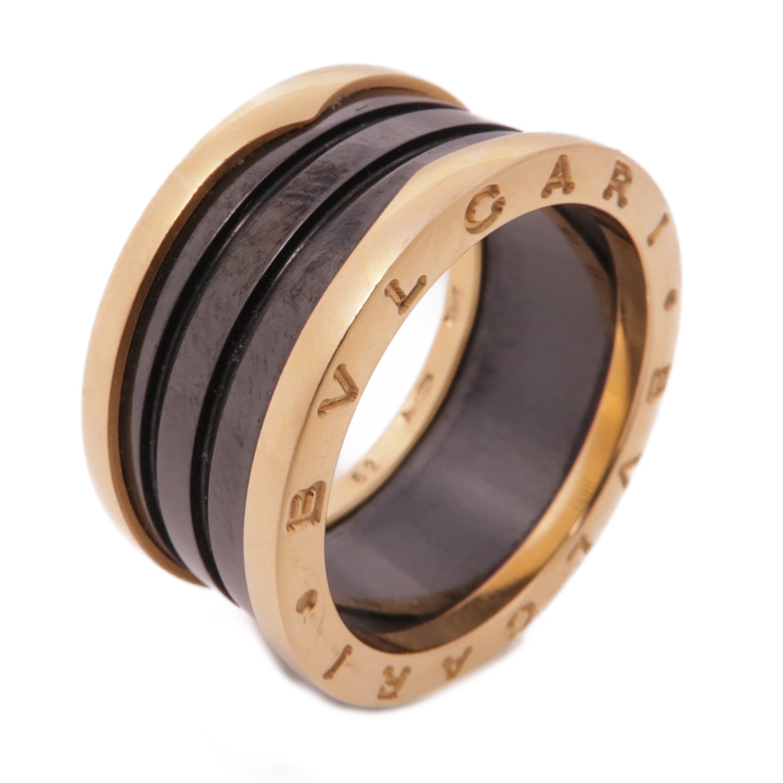 BVLGARI 18K玫瑰金B-zero1 4Band戒指US#9