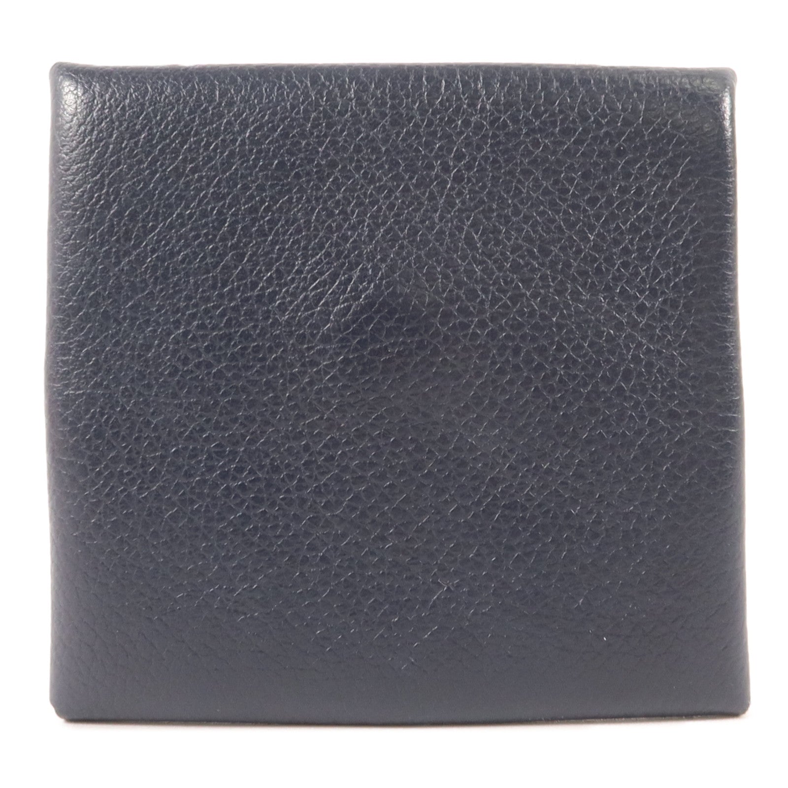 HERMES Evercolor皮革Bastia零錢包Bleu Nuit