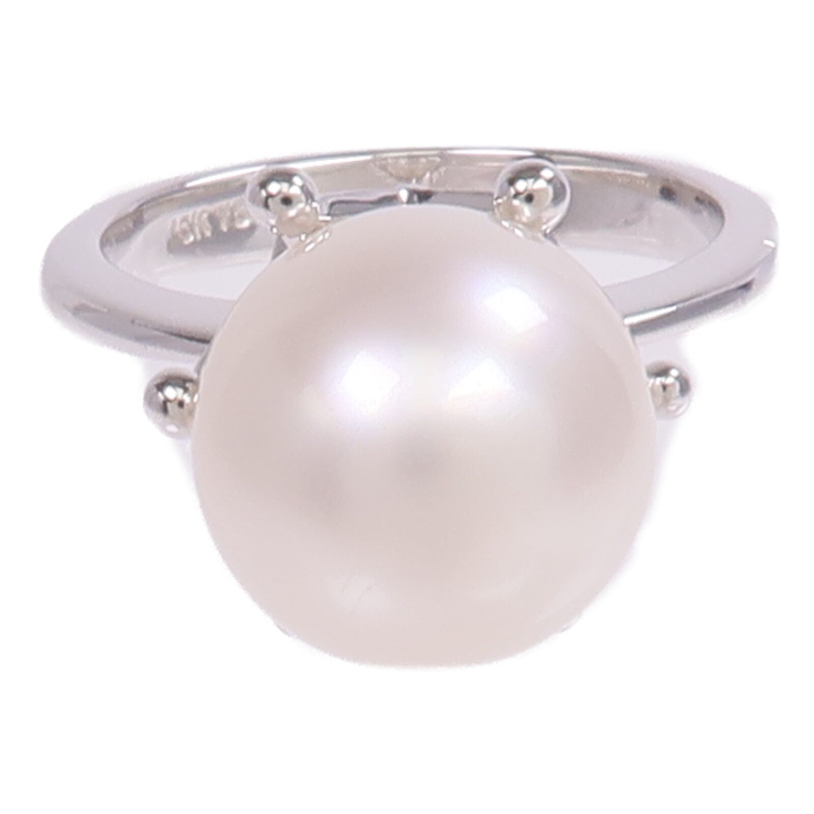 JEWELRY 18K白金Pearl Ring珍珠戒指US#5.5