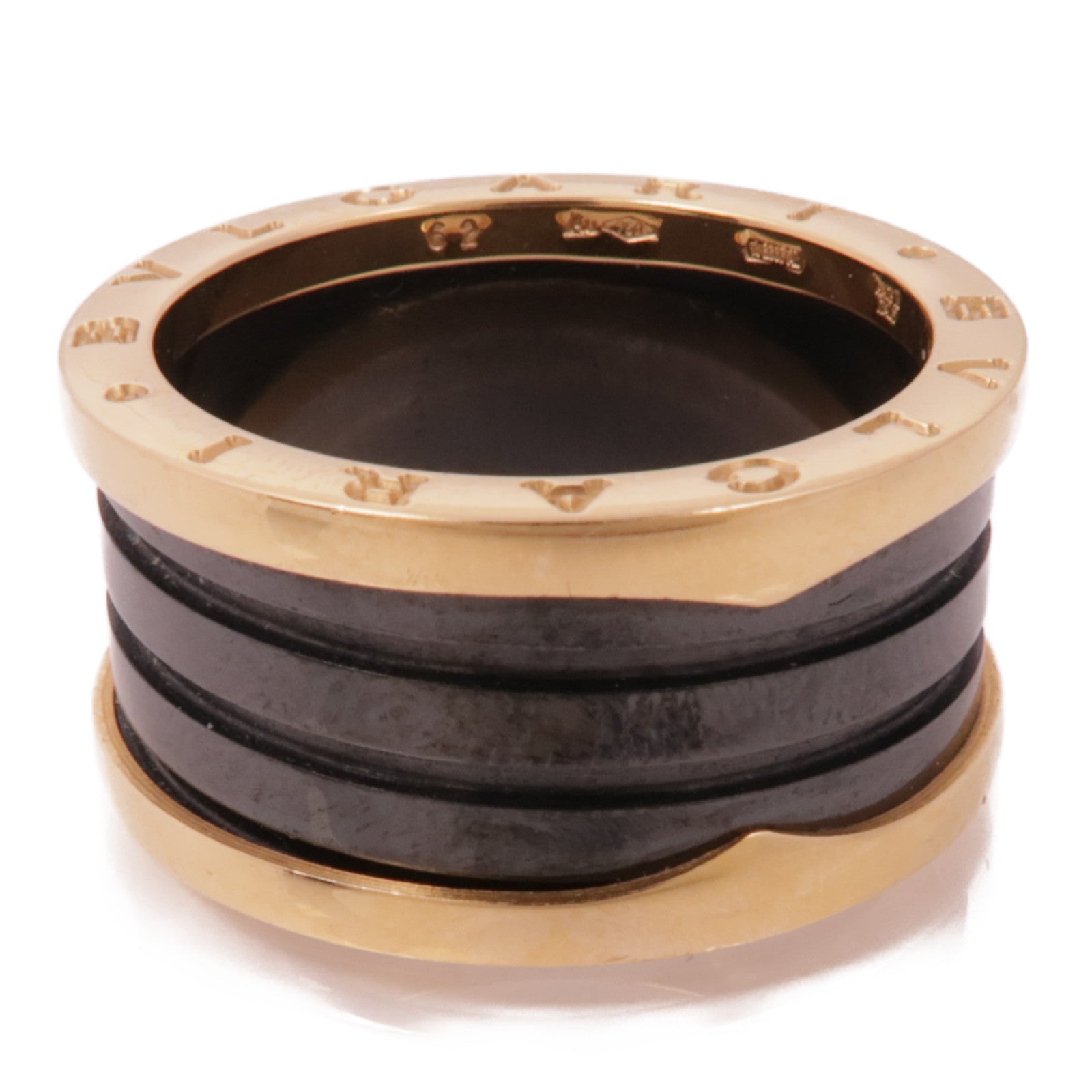 BVLGARI 18K玫瑰金B-zero1 4Band戒指US#9