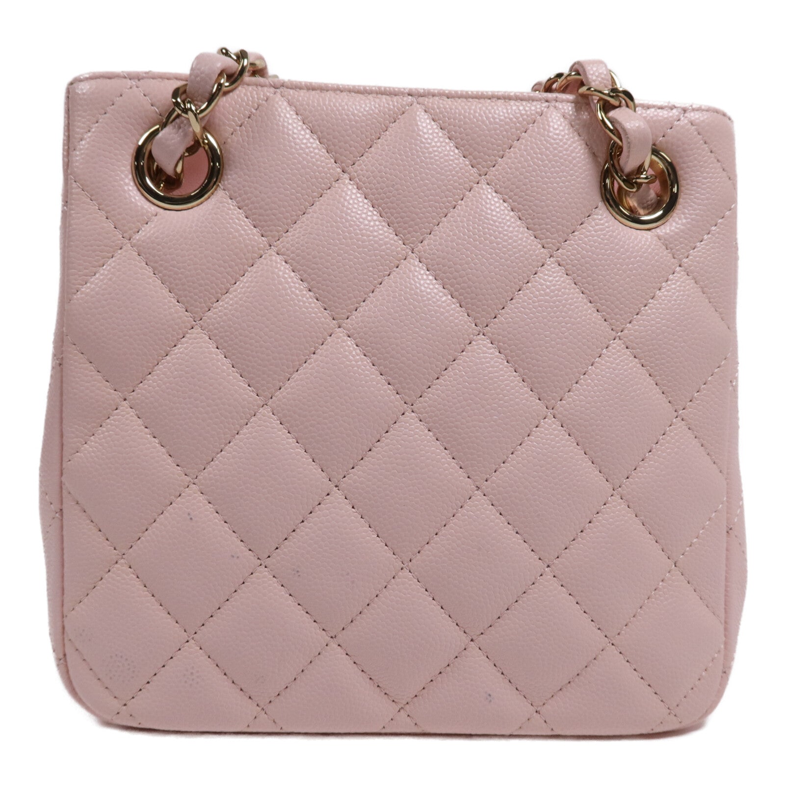 CHANEL 牛皮皮革Shoulder Bag金扣鏈帶肩背袋