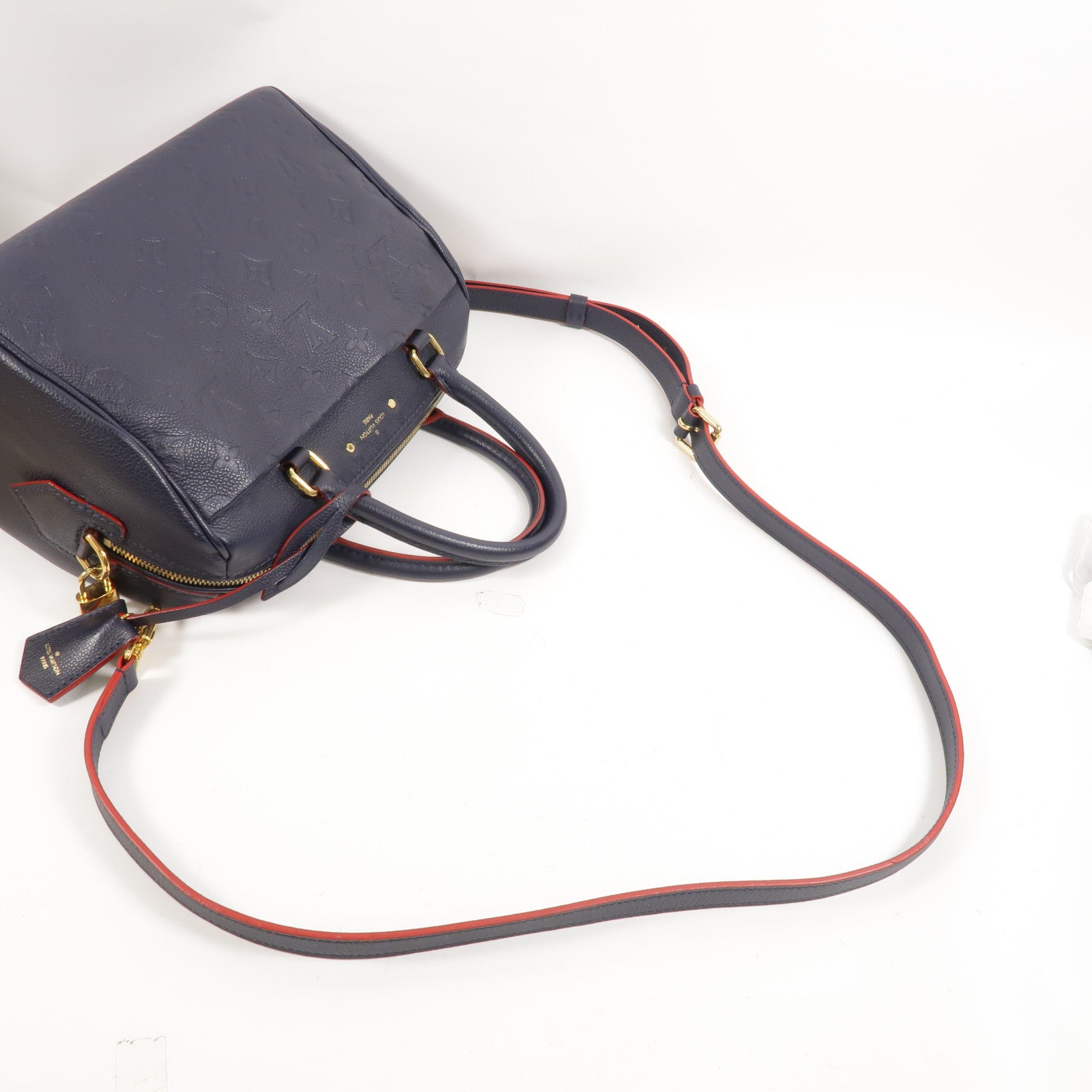 LOUIS VUITTON Monogram Empreinte Speedy Bandouliere 25金扣手挽肩背兩用袋