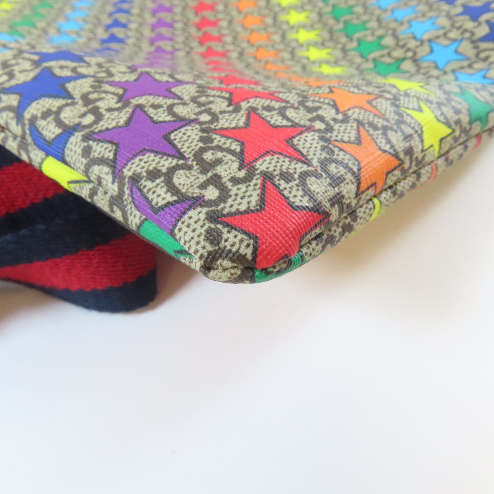 GUCCI 塗層帆布GG Supreme Rainbow Star Backpack背包彩色