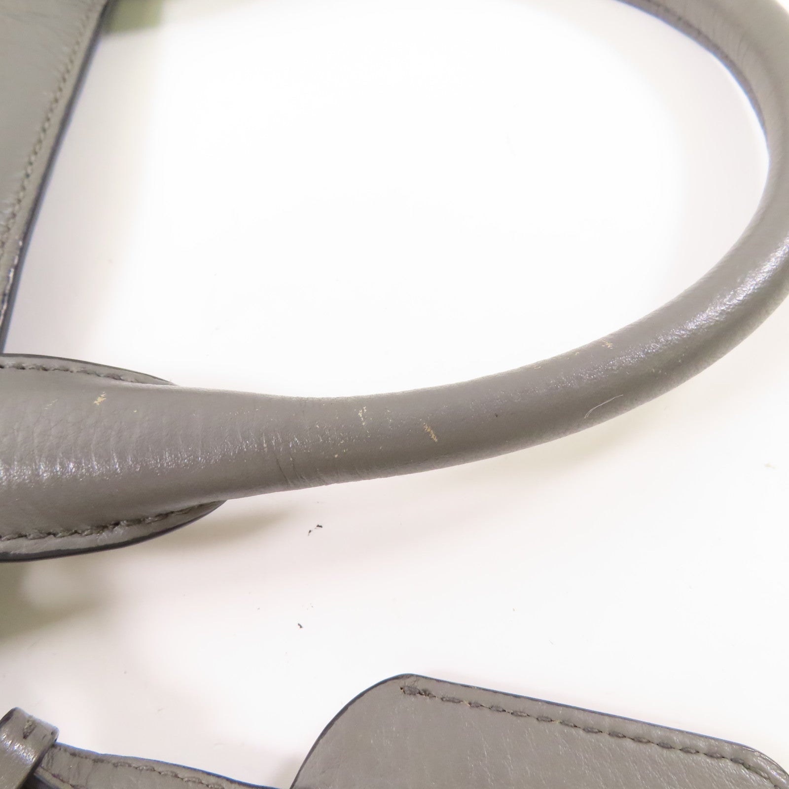 PRADA SHW 2 Way Shoulder Bag Handbag Calfskin Leather Gray Grey
