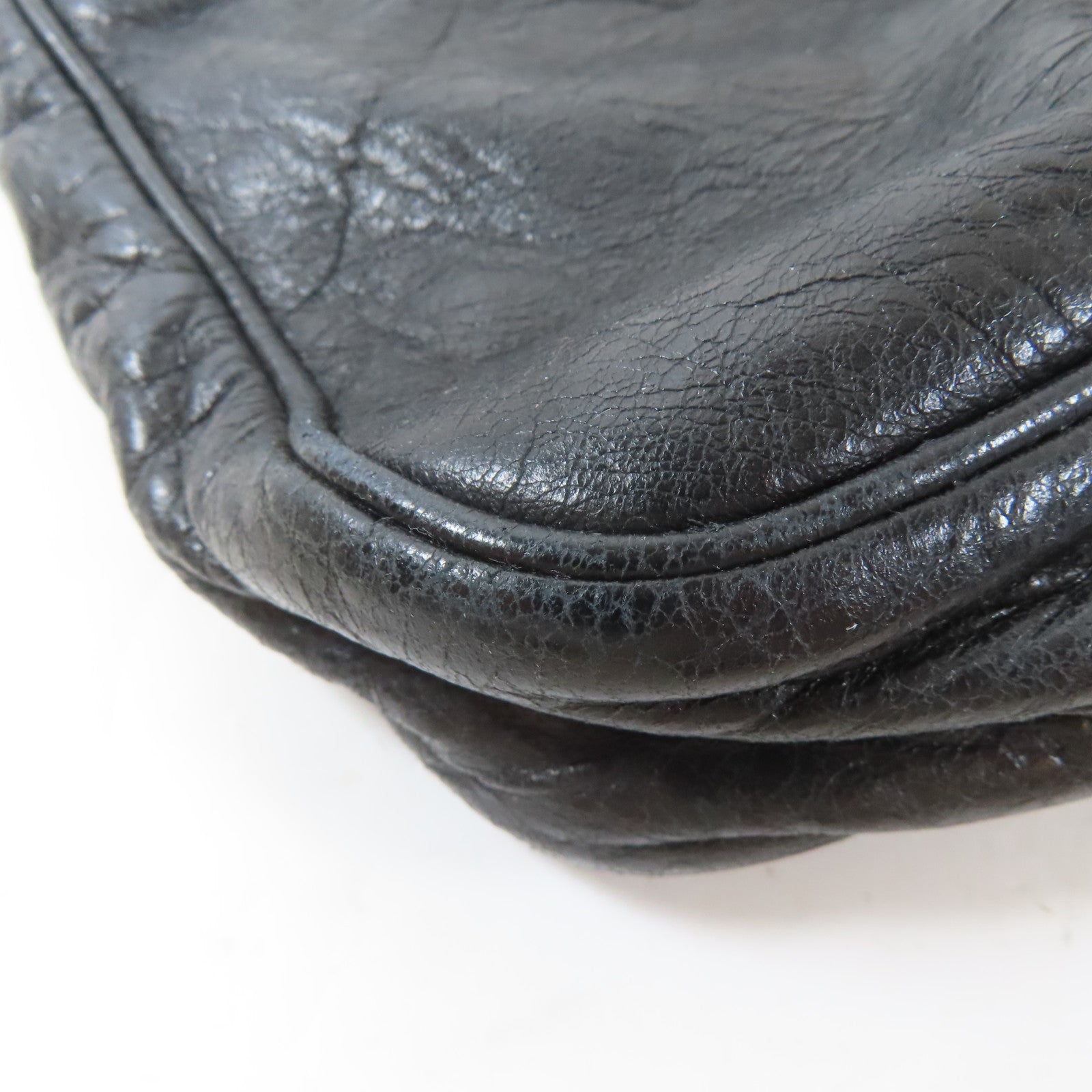 BALENCIAGA 牛皮皮革Hip Bag金扣肩背袋黑色
