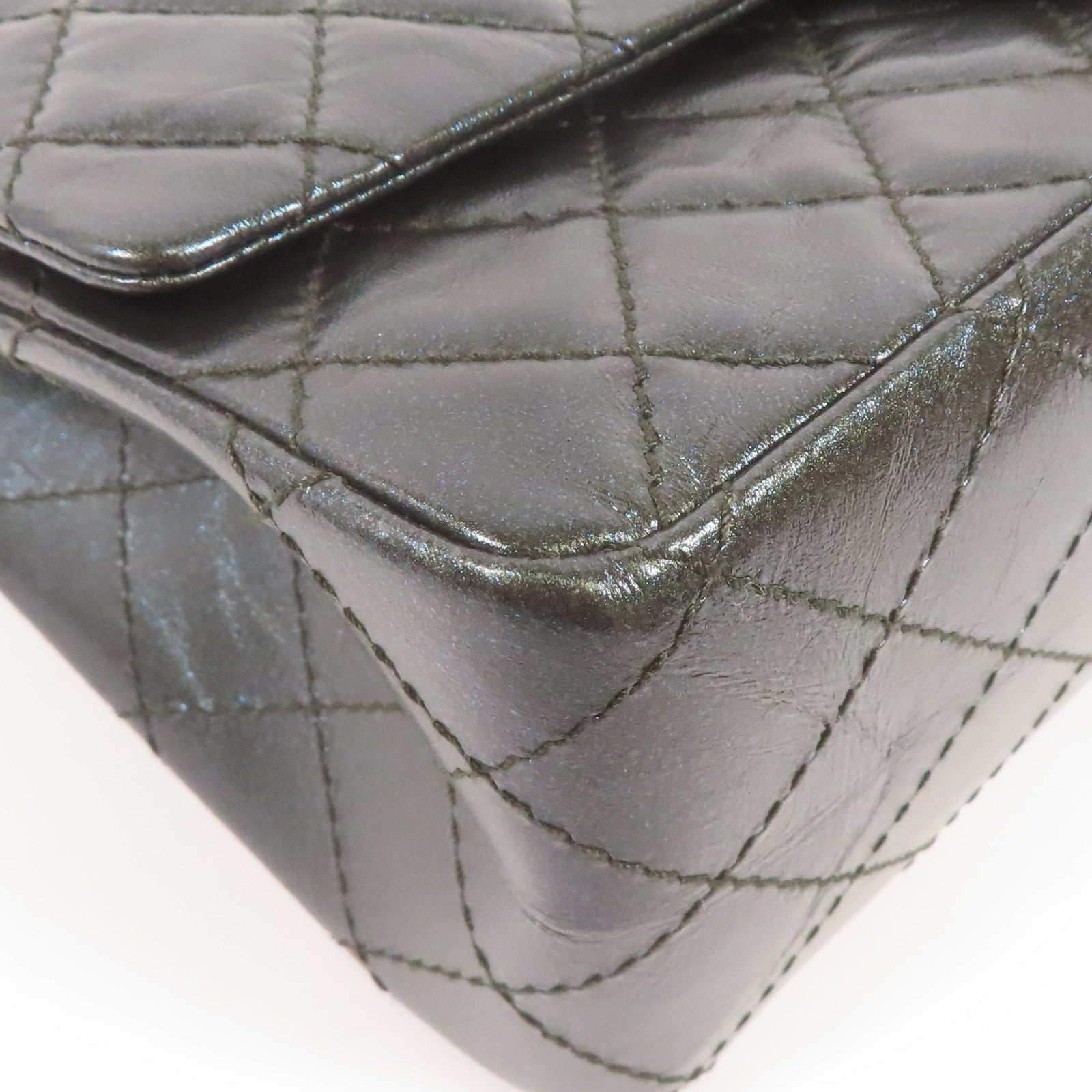 CHANEL 牛皮皮革2.55金扣鏈帶肩背袋