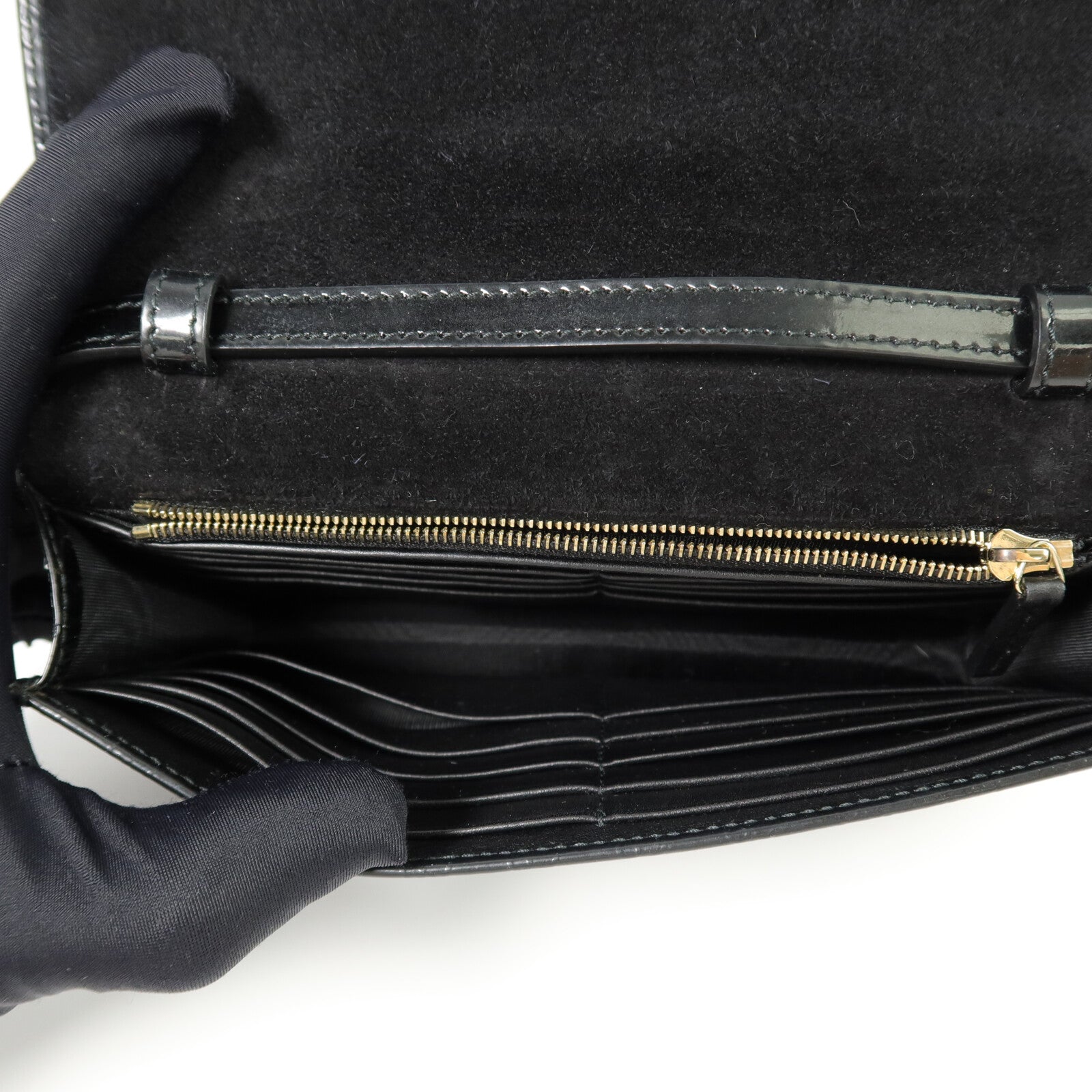 GUCCI 漆皮皮革Wallet on Chain肩背袋