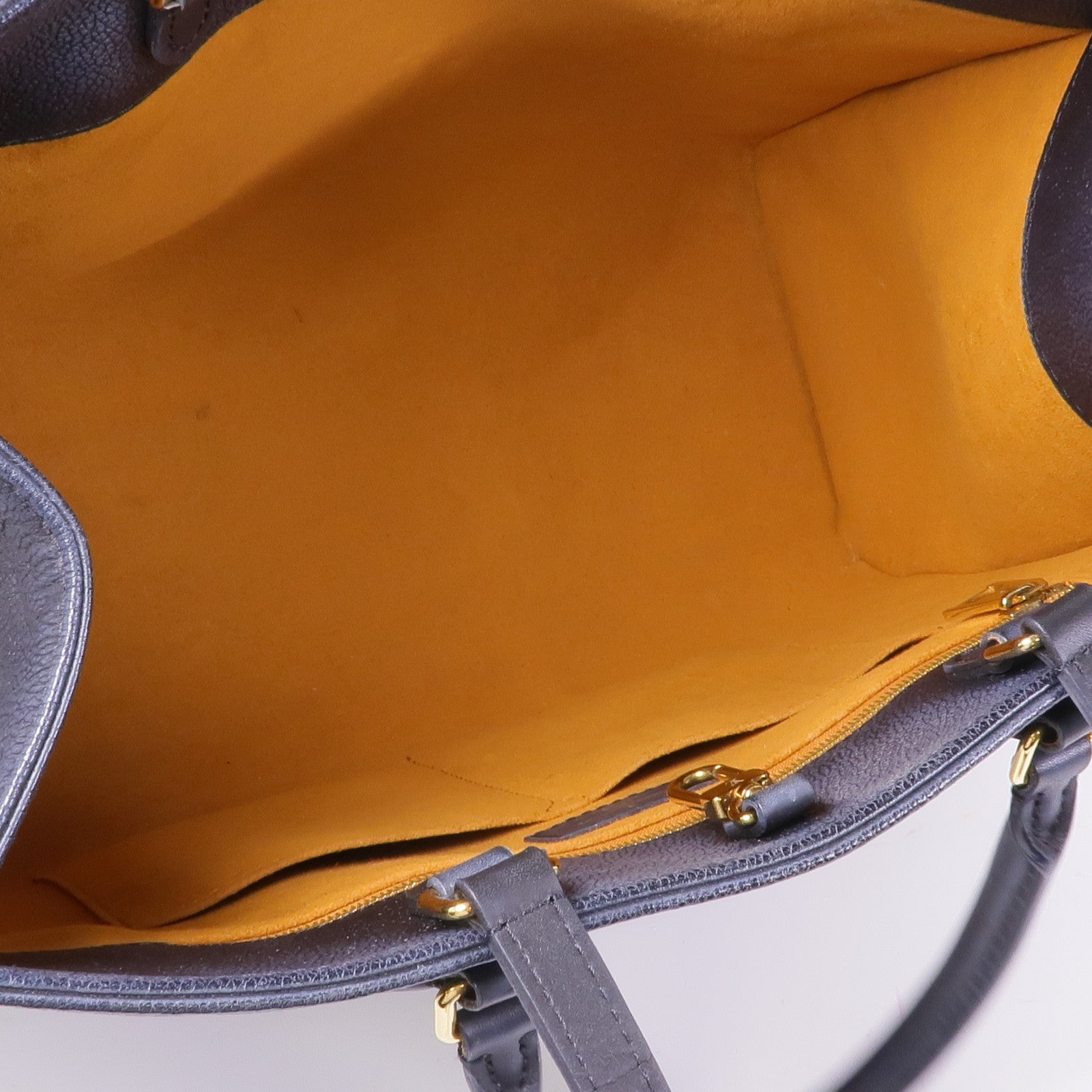 LOUIS VUITTON Monogram Empreinte On The Go MM金扣手挽肩背兩用袋