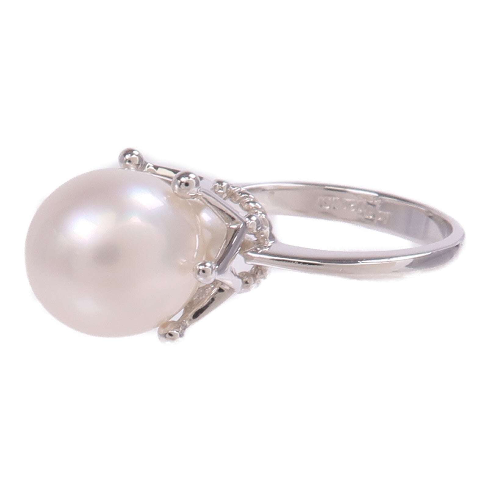 JEWELRY 18K白金Pearl Ring珍珠戒指US#5.5