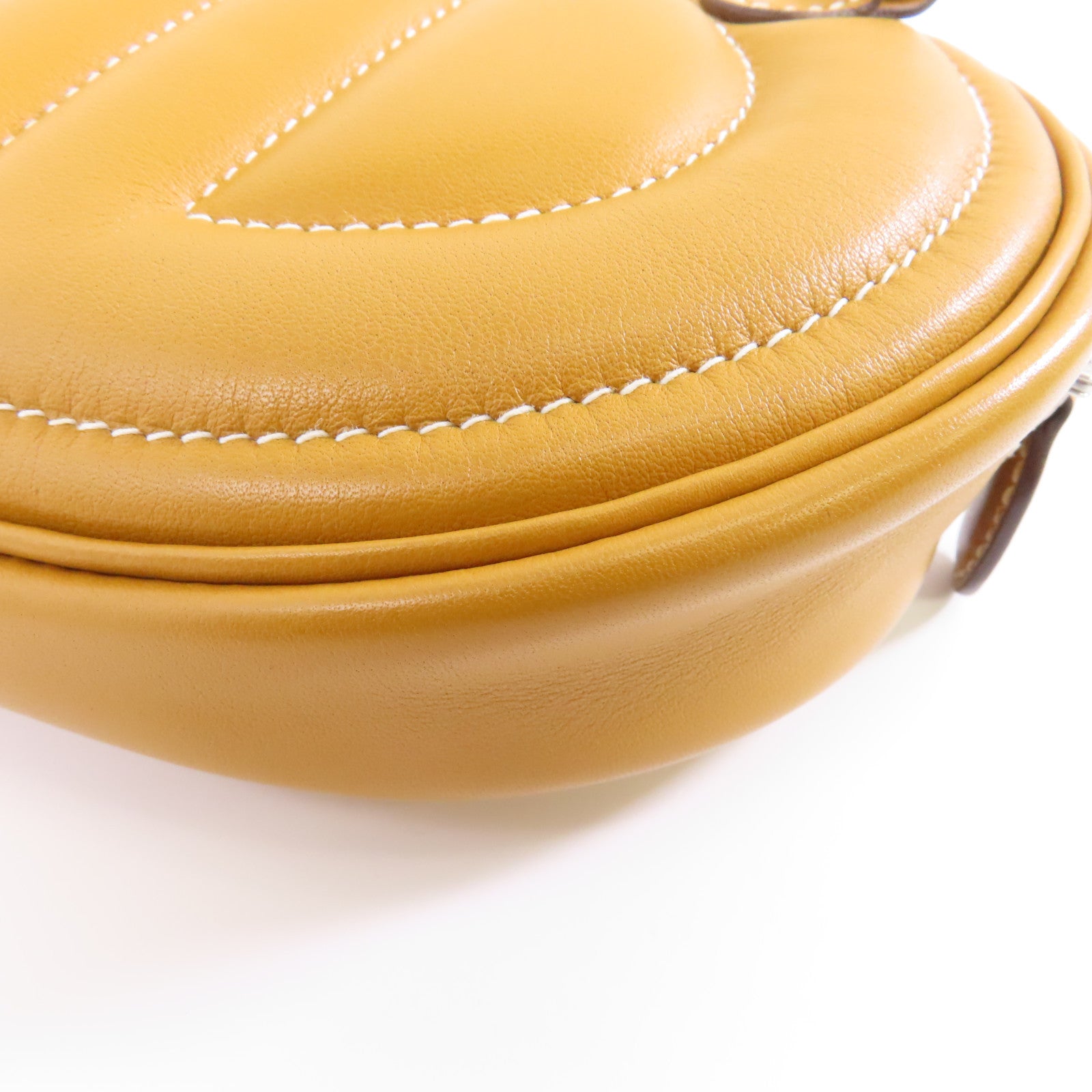 HERMES Swift皮革In The Loop Belt Bag銀扣肩背袋Sesame/Lime/棕色/黃色