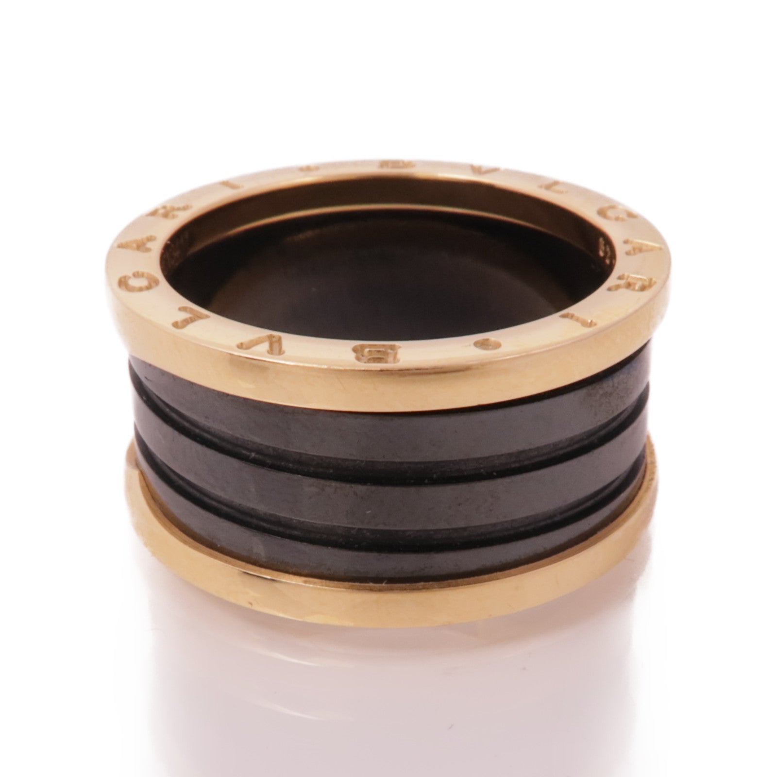 BVLGARI 18K玫瑰金B-zero1 4Band戒指US#9