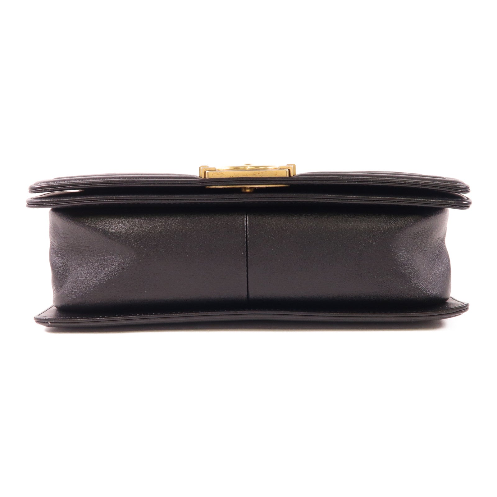 CHANEL 羊皮皮革Boy 25金扣鏈帶肩背袋