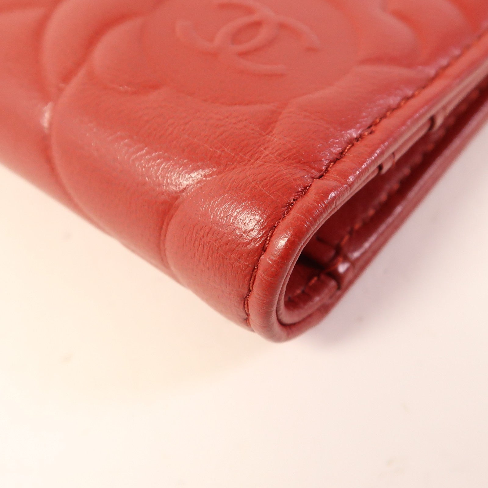 CHANEL 羊皮皮革Long Wallet銀扣長錢包