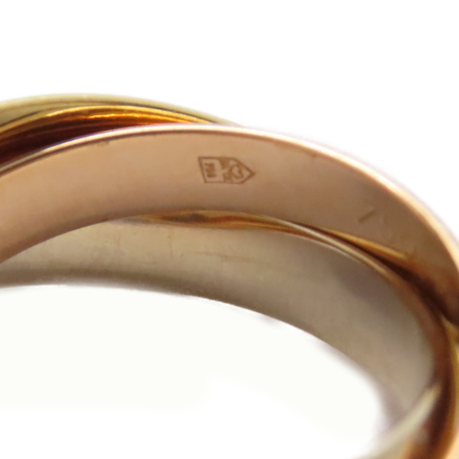 CARTIER 【激減優惠】18K黃金/白金/玫瑰金Trinity Ring戒指US#5.25/Cartier#50