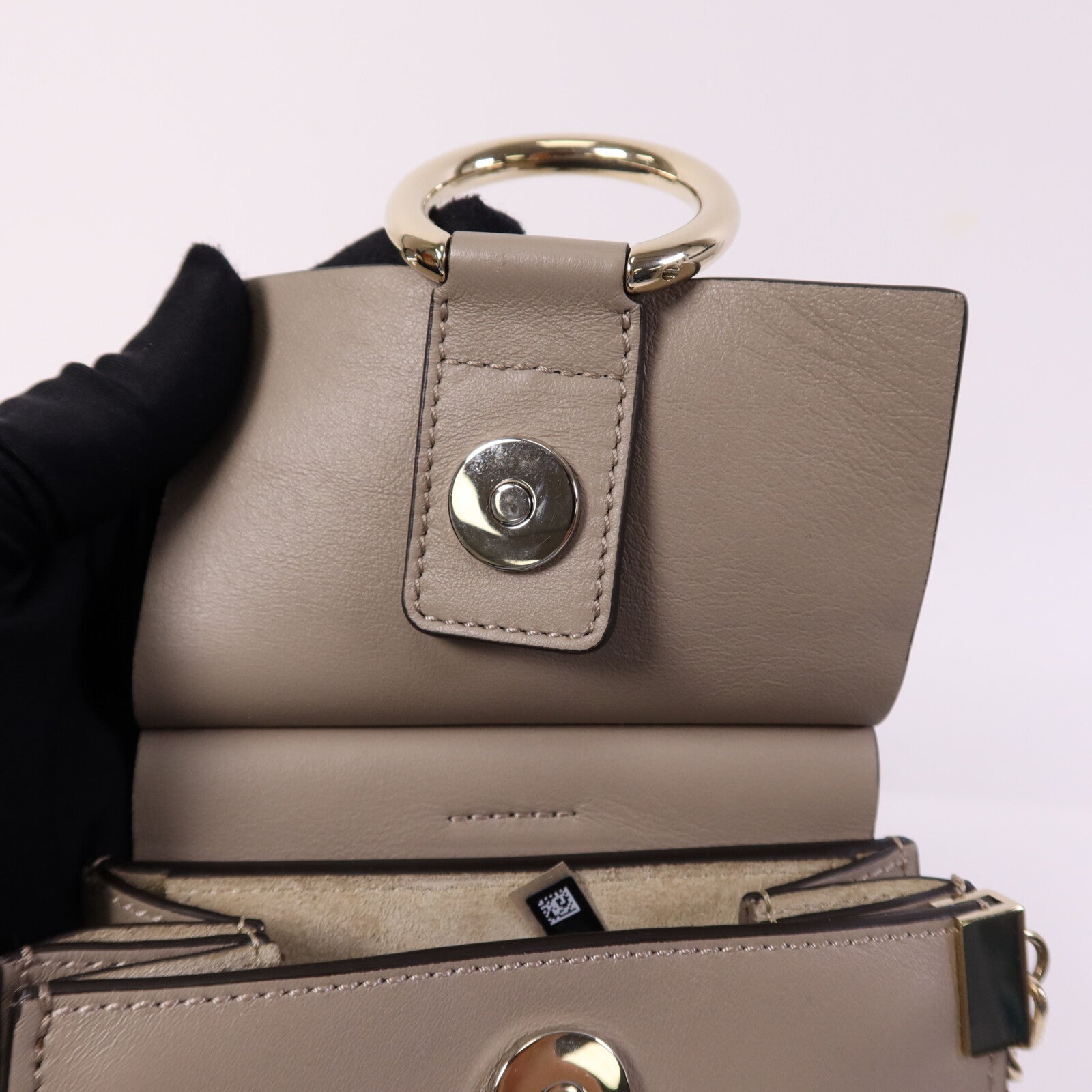 Chloe 牛皮/麂皮皮革Faye Mini Bag金扣手挽肩背兩用袋