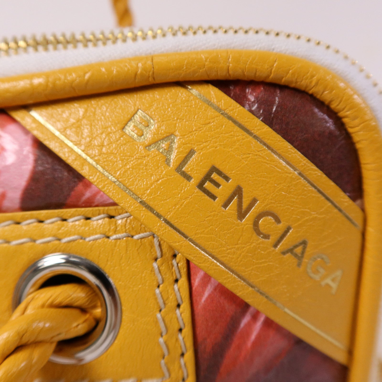 BALENCIAGA 【激減優惠】塗層帆布Floral Blanket Square Messenger銀扣手挽肩背兩用袋