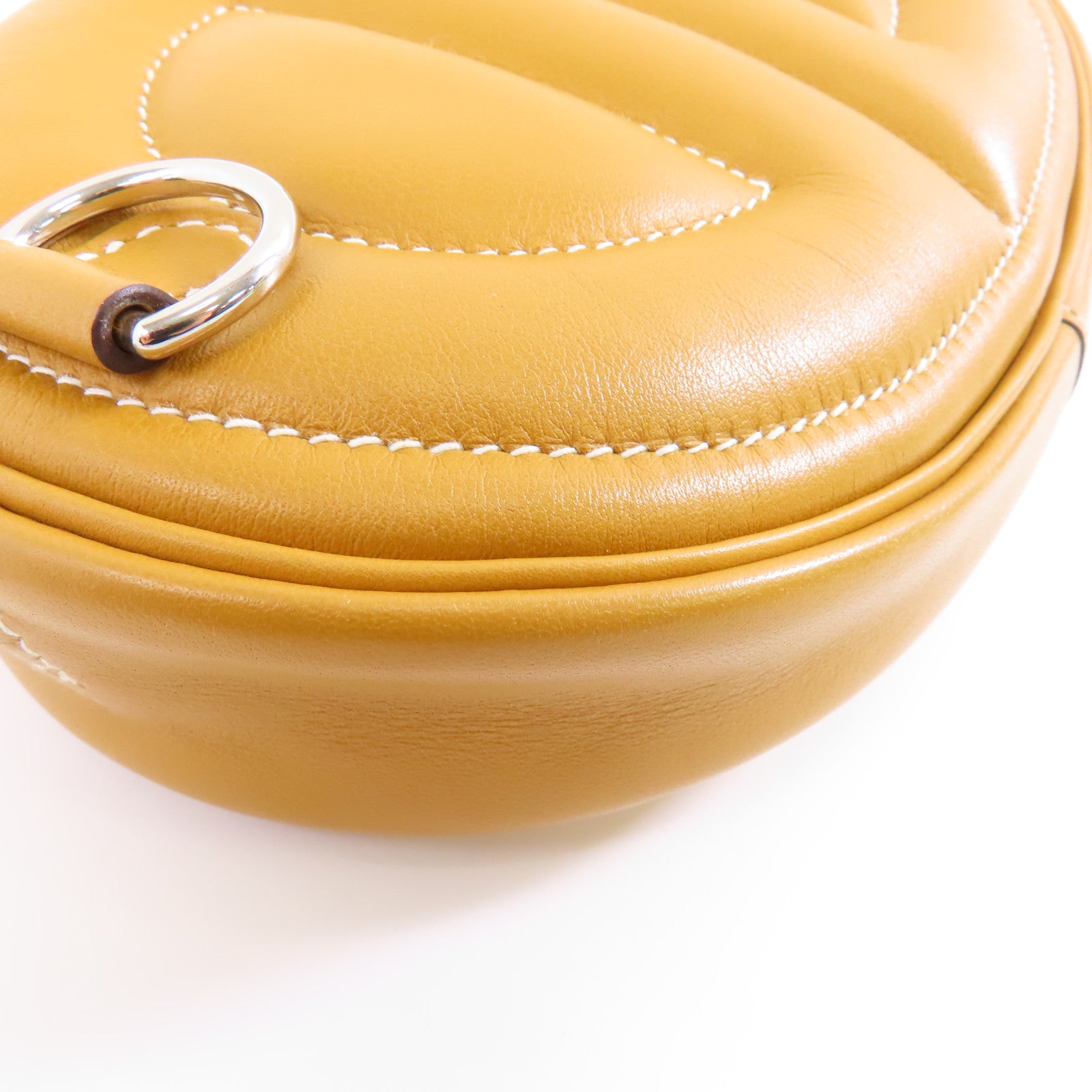 HERMES Swift皮革In The Loop Belt Bag銀扣肩背袋Sesame/Lime/棕色/黃色