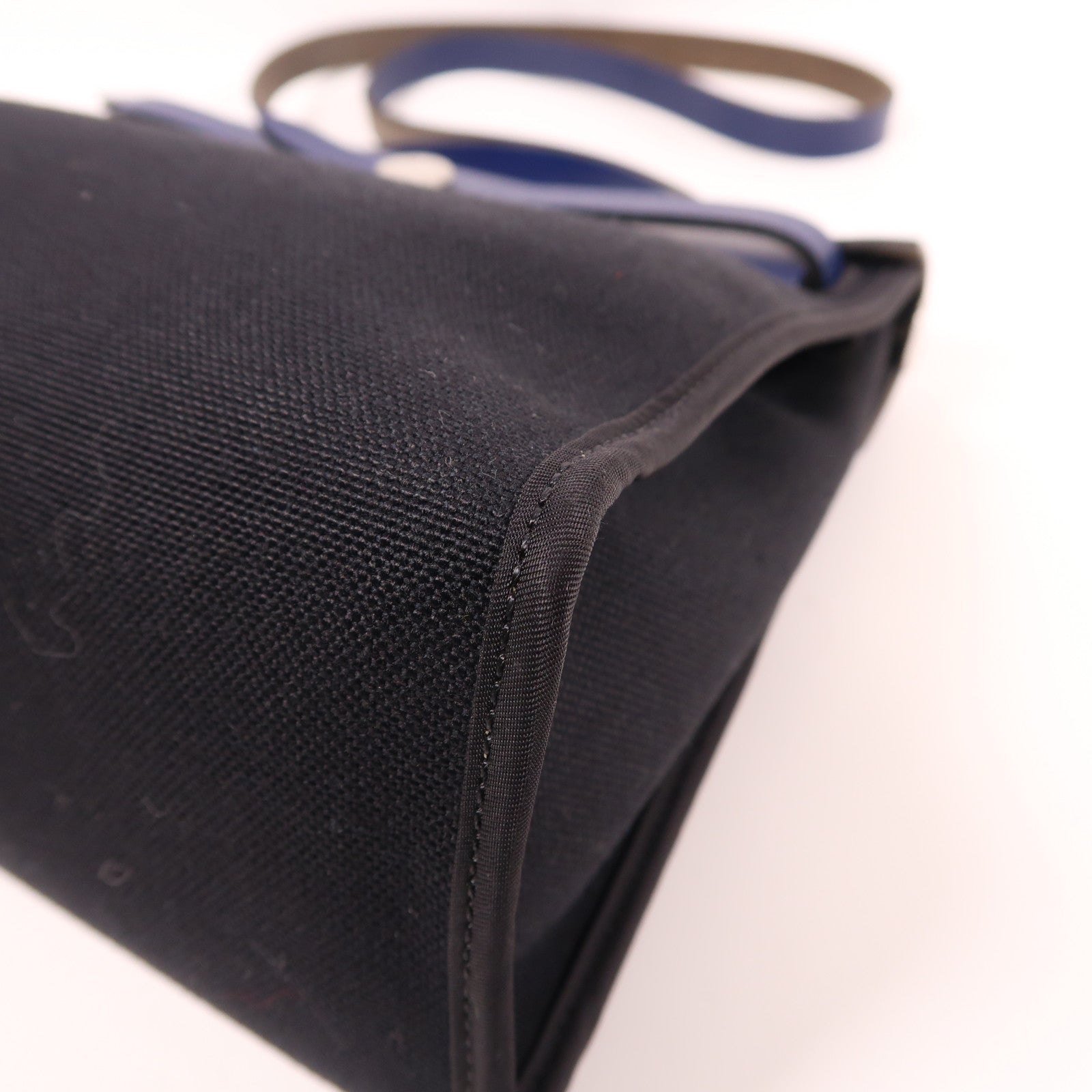HERMES 帆布Herbag PM銀扣手挽肩背兩用袋