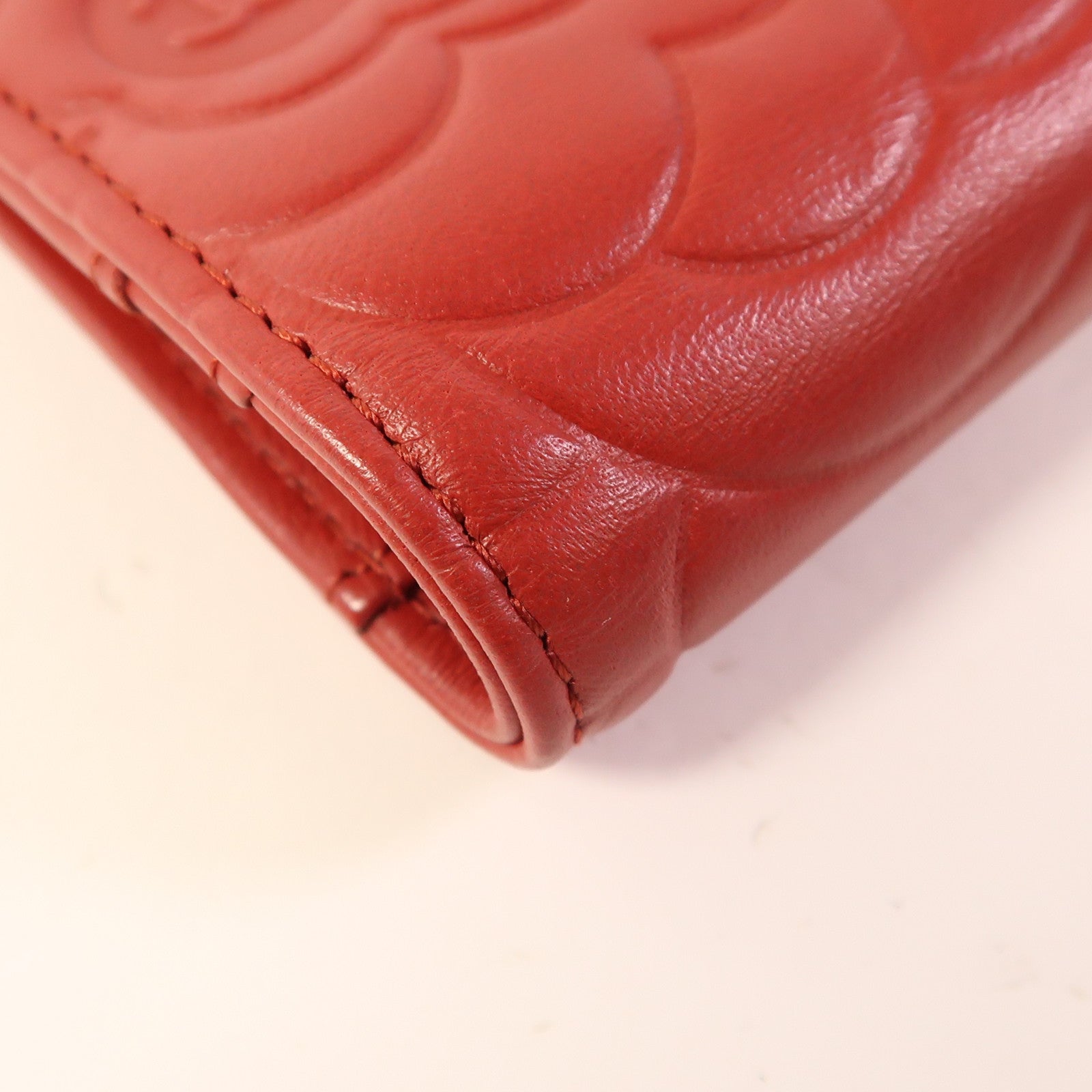 CHANEL 羊皮皮革Long Wallet銀扣長錢包