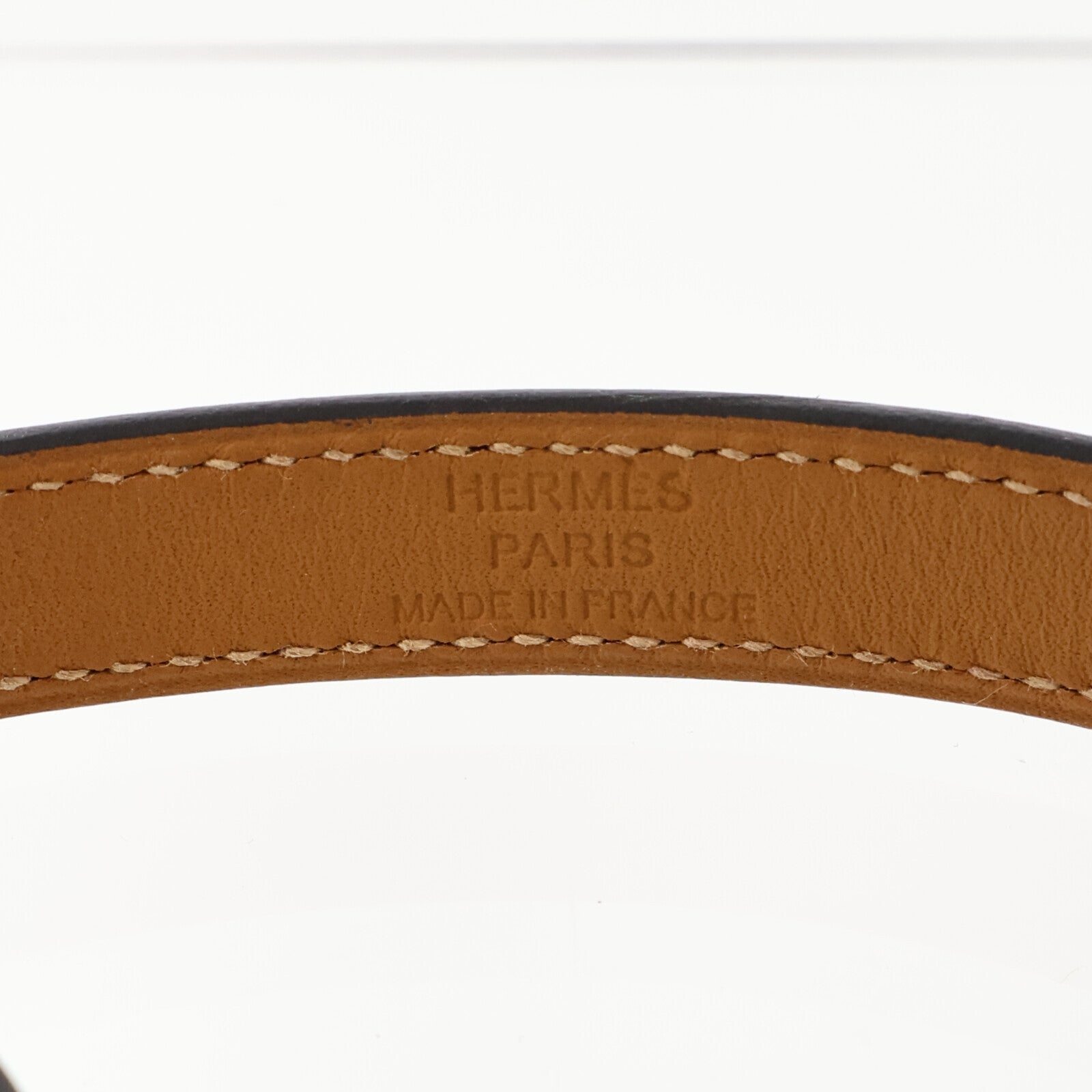 HERMES Swift皮革Kelly Double Tour Bracelet金扣手鏈Rose Pourpre