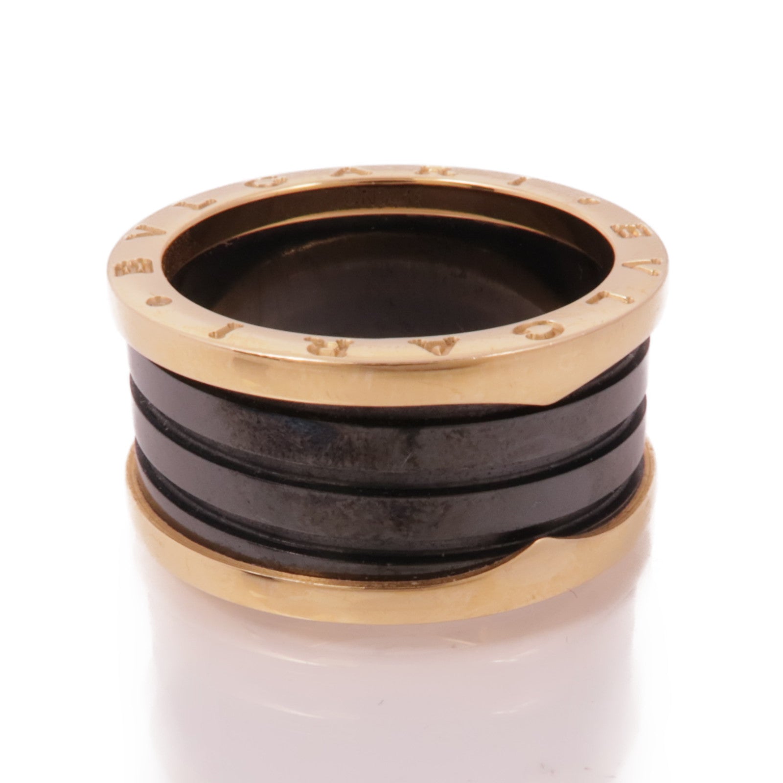 BVLGARI 18K玫瑰金B-zero1 4Band戒指US#9