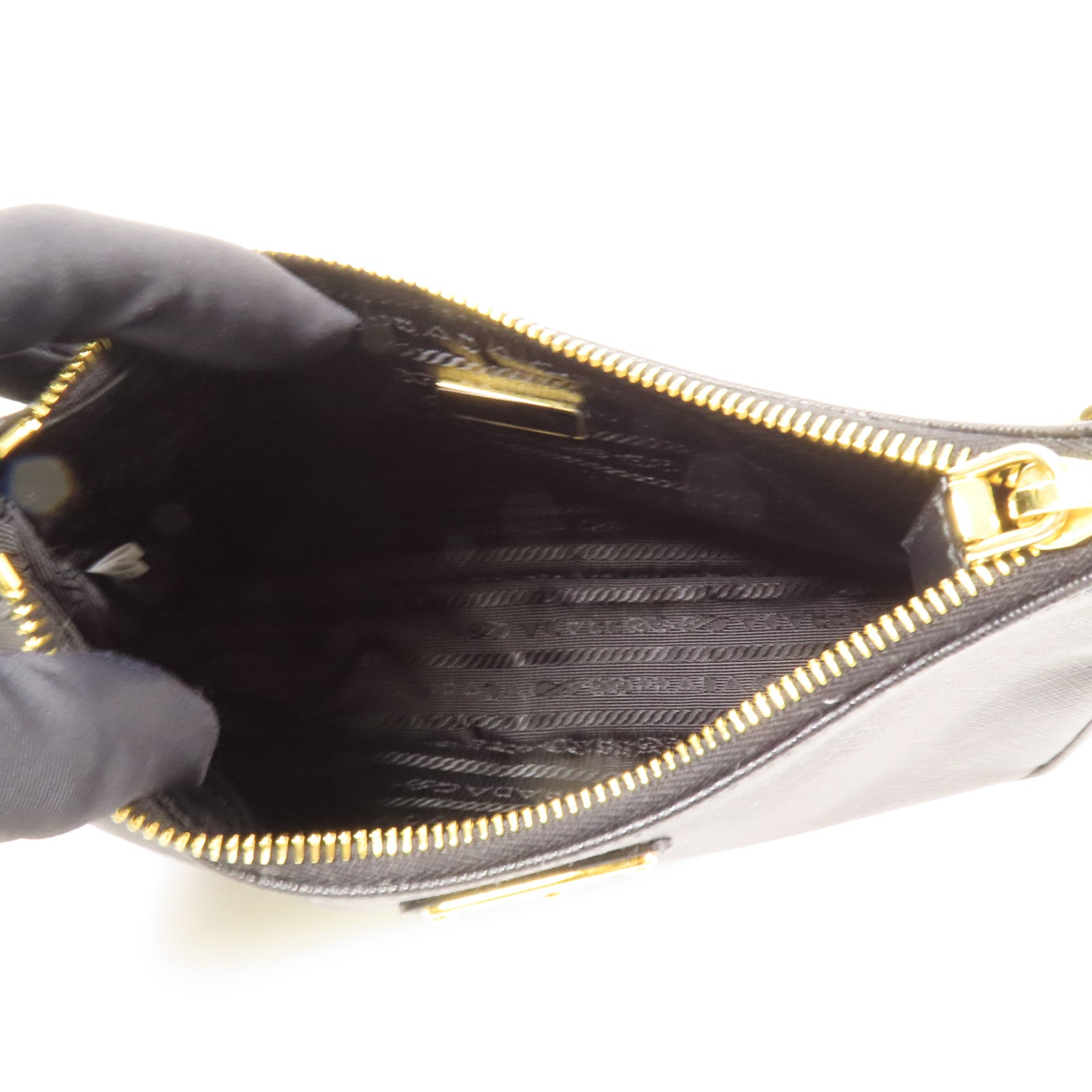 PRADA 【激減優惠】Saffinao皮革金扣手挽肩背兩用袋