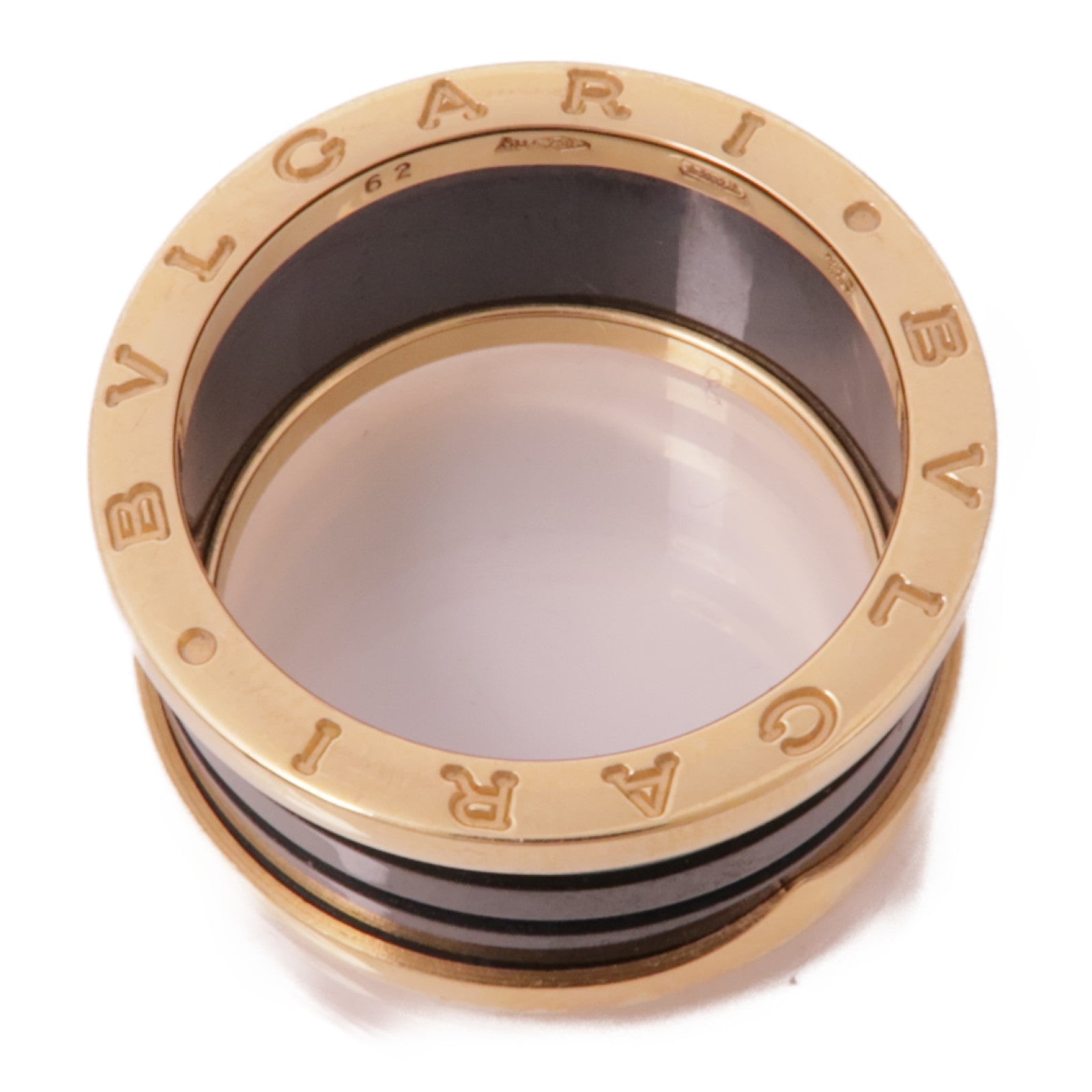 BVLGARI 18K玫瑰金B-zero1 4Band戒指US#9