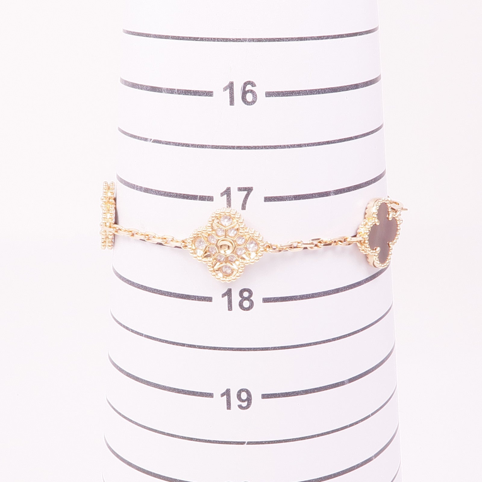 Van Cleef & Arpels 18K玫瑰金Vintage Alhambra Bracelet珍珠母貝/鑽石手鏈