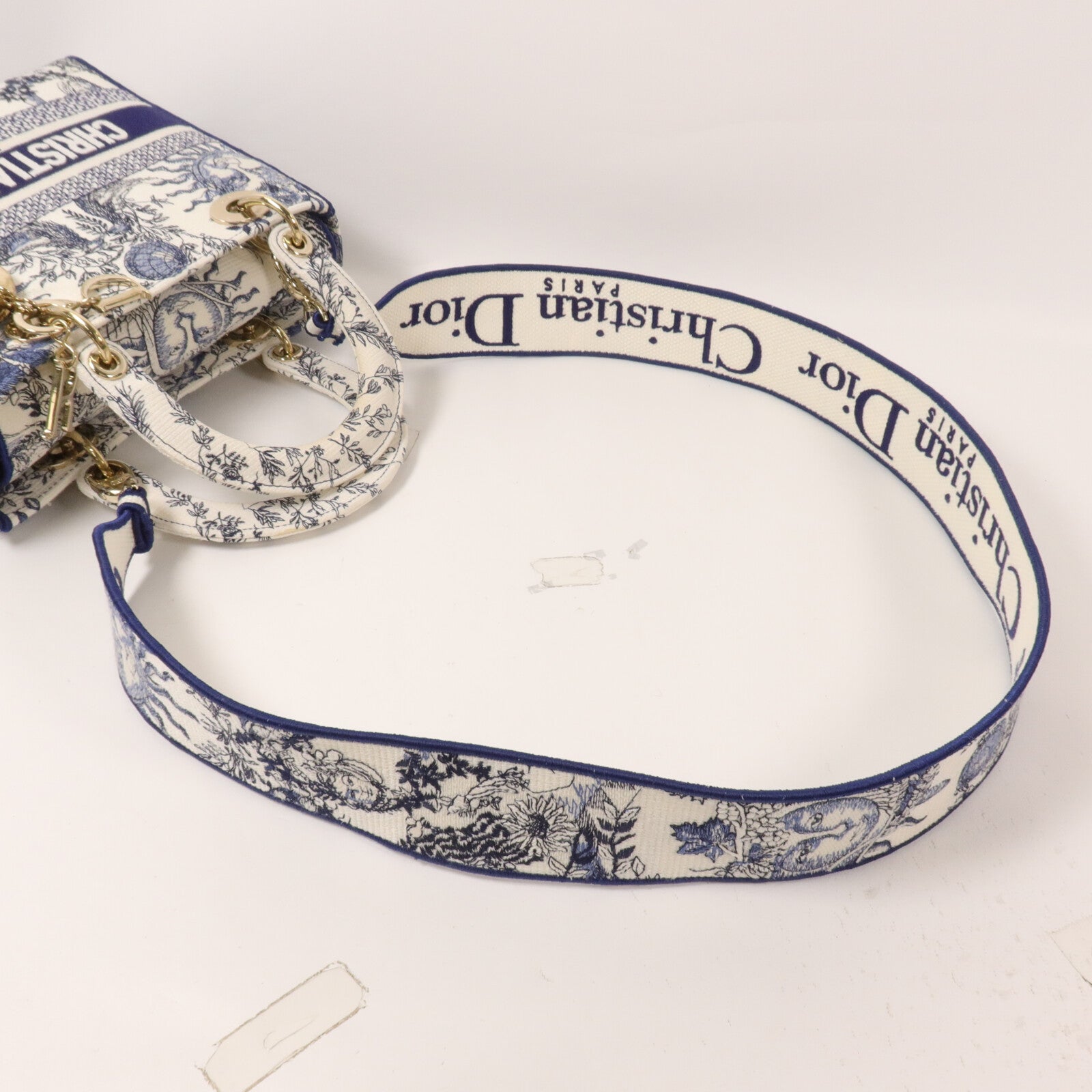 Dior 帆布Lady Dior D-Lite Medium手挽肩背兩用袋