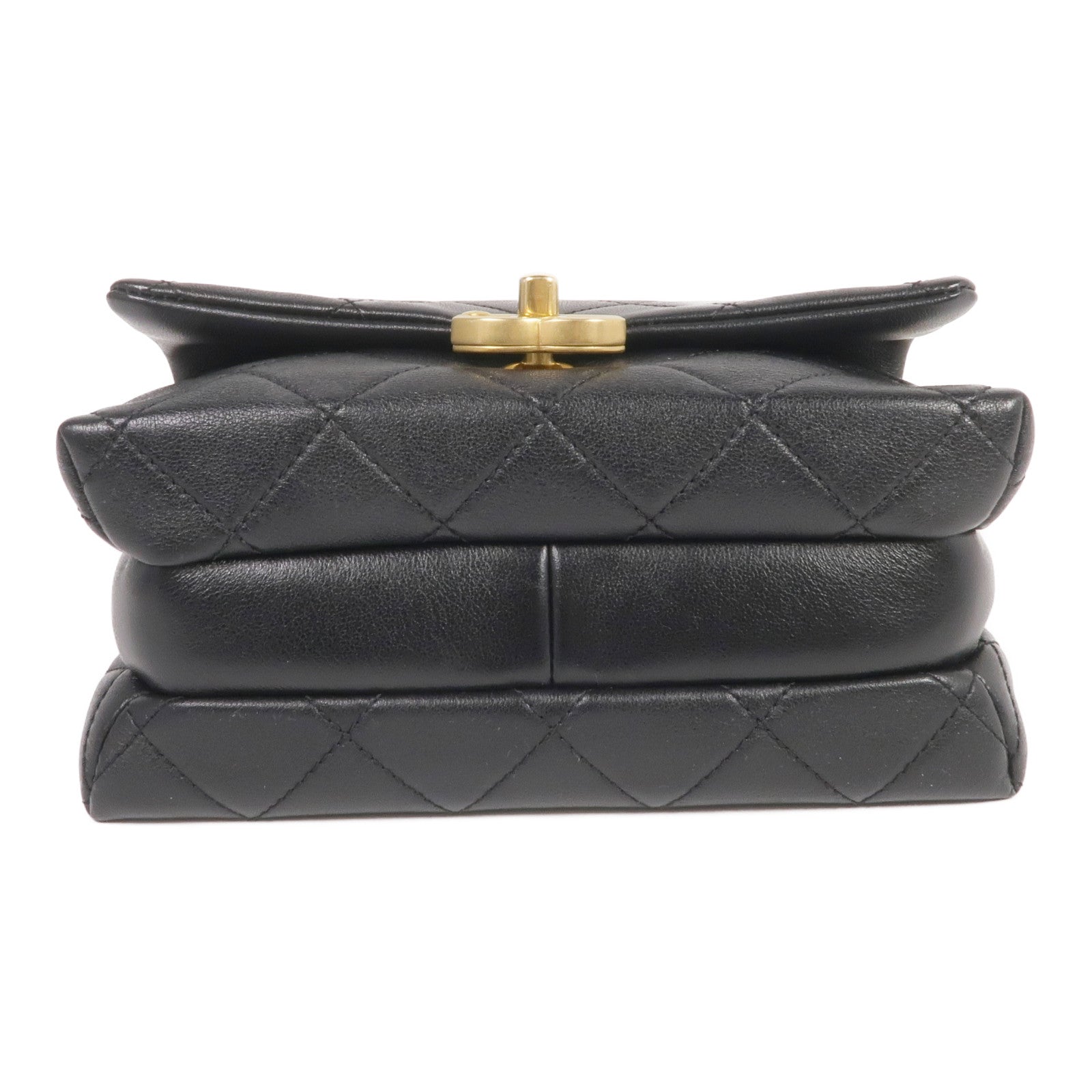 CHANEL 牛皮皮革Chain Shoulder金扣鏈帶肩背袋