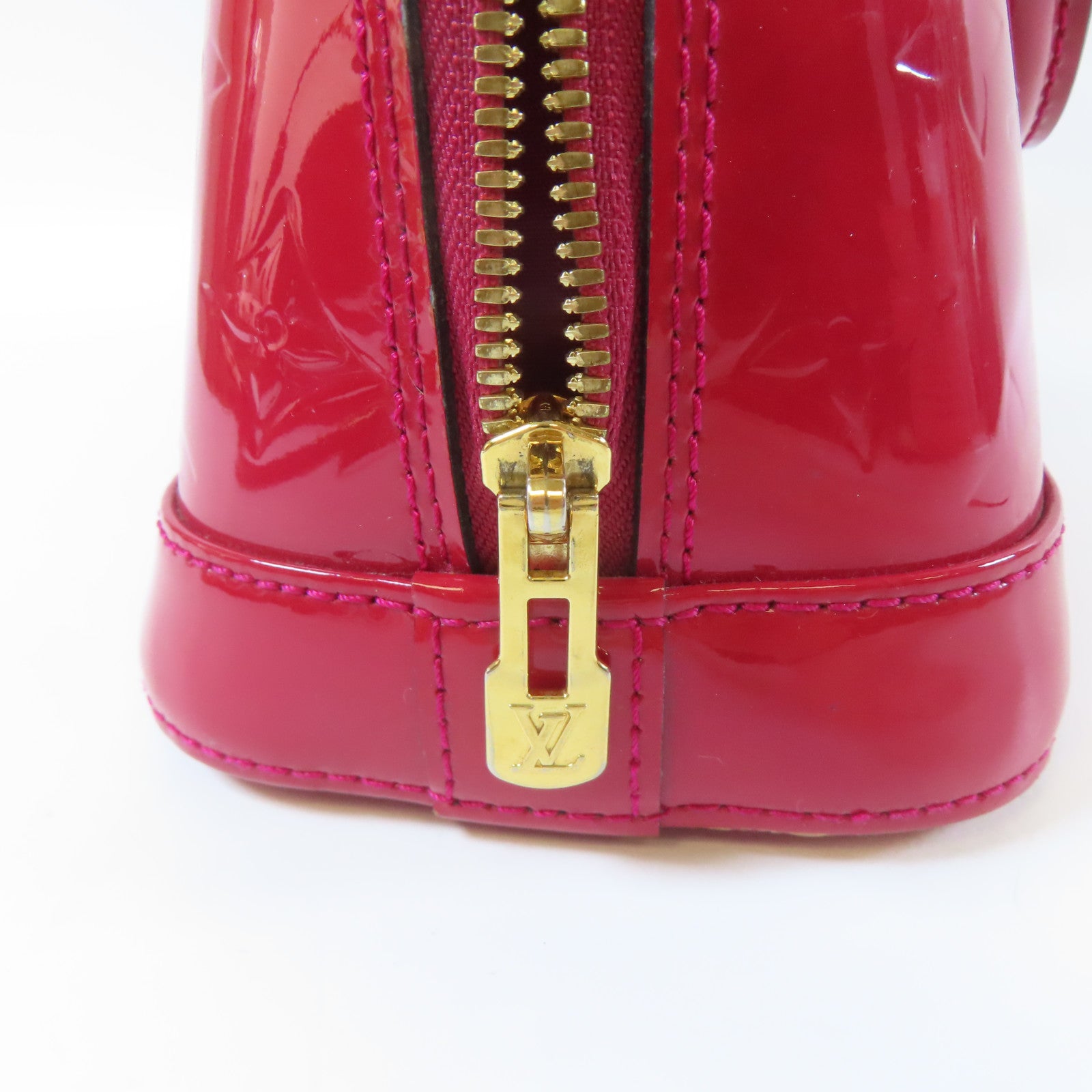 LOUIS VUITTON Vernis Alma BB金扣手挽肩背兩用袋紅色