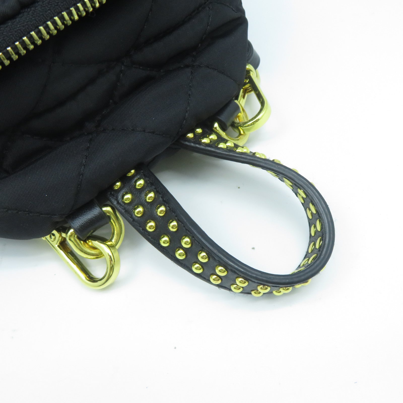 MOSCHINO 【激減優惠】菱格帆布Backpack金扣背包黑色