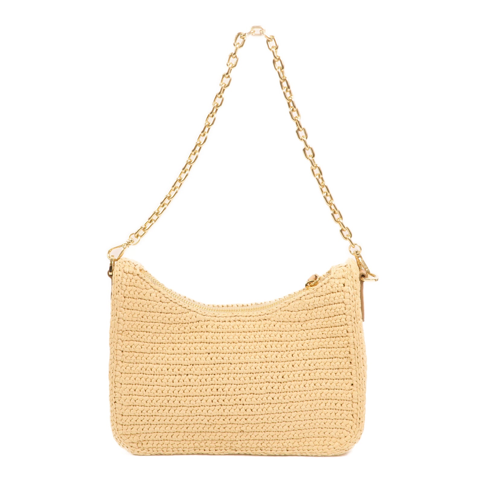 PRADA Raffia Re-Edition 2025金扣手挽肩背兩用袋