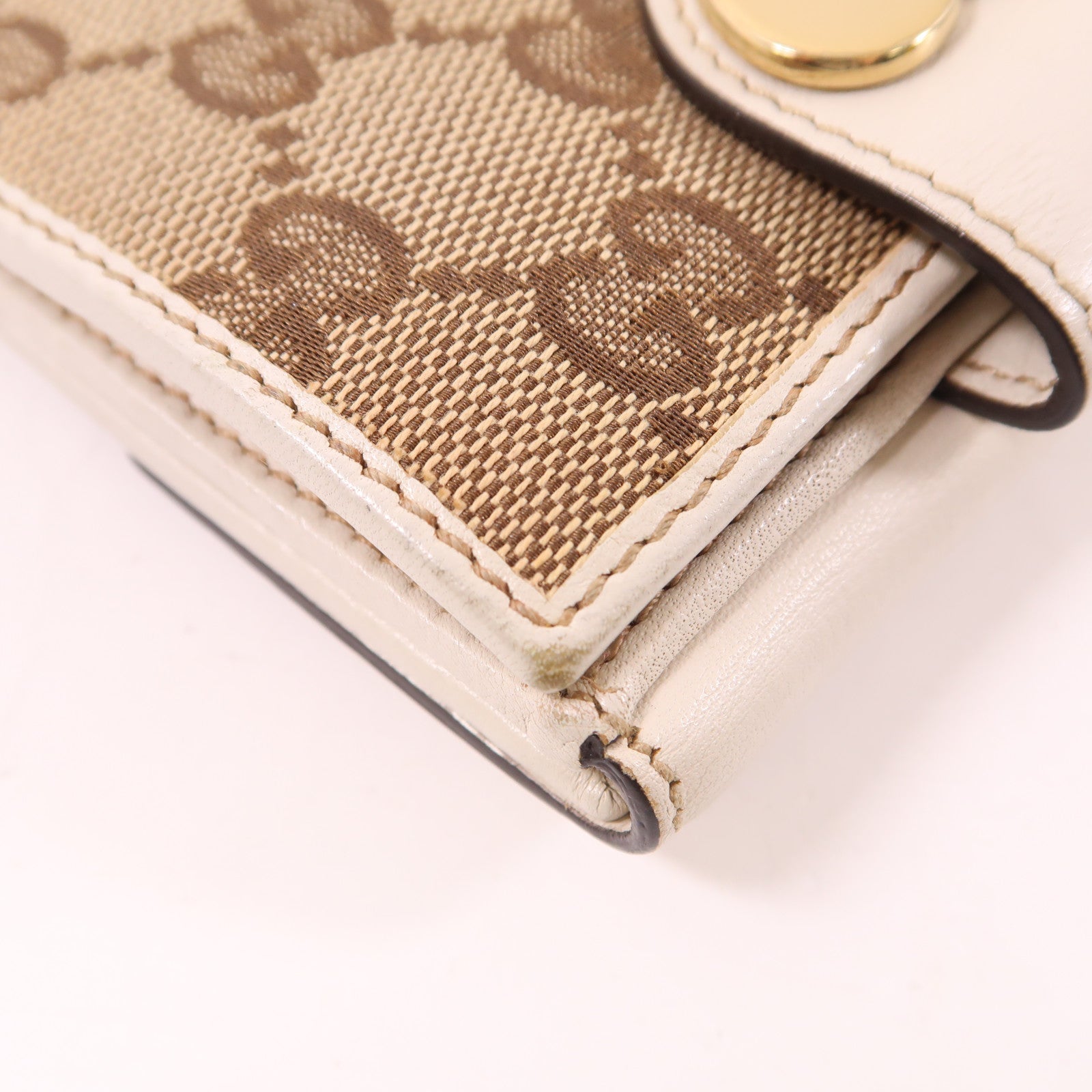 GUCCI 帆布Wallet金扣錢包