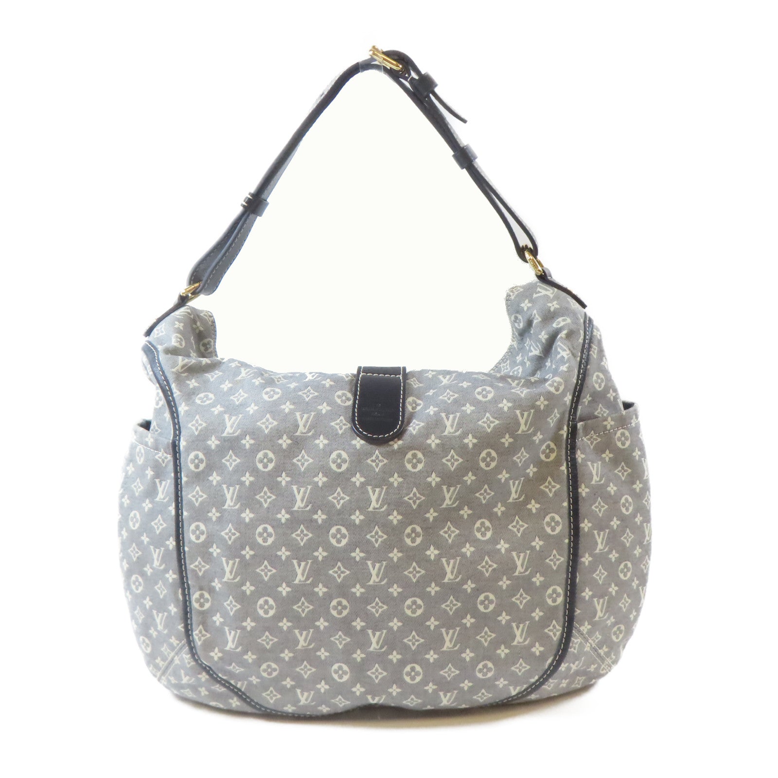 LOUIS VUITTON Monogram Idylle Mini Romance金扣肩背袋灰色