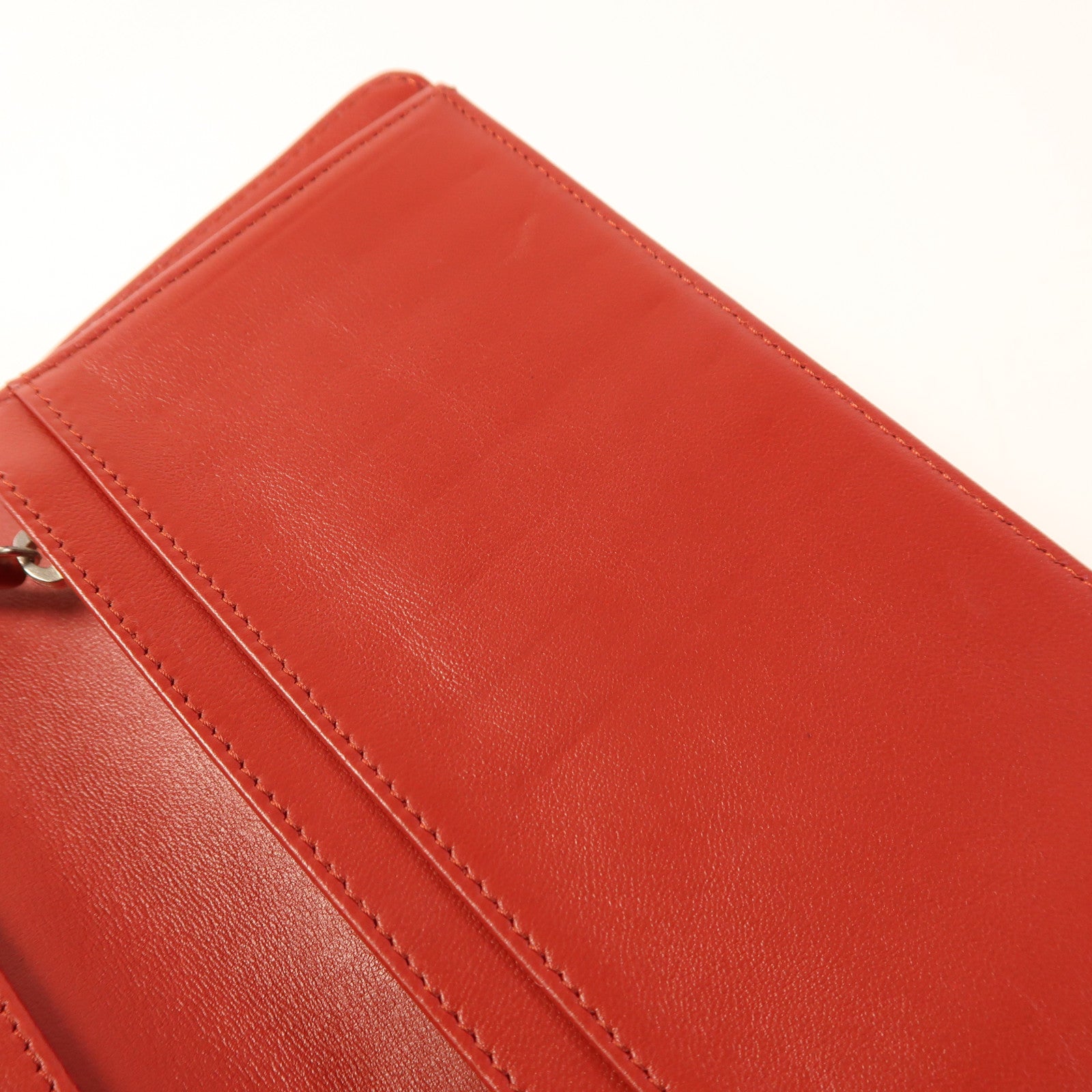 CHANEL 羊皮皮革Long Wallet銀扣長錢包