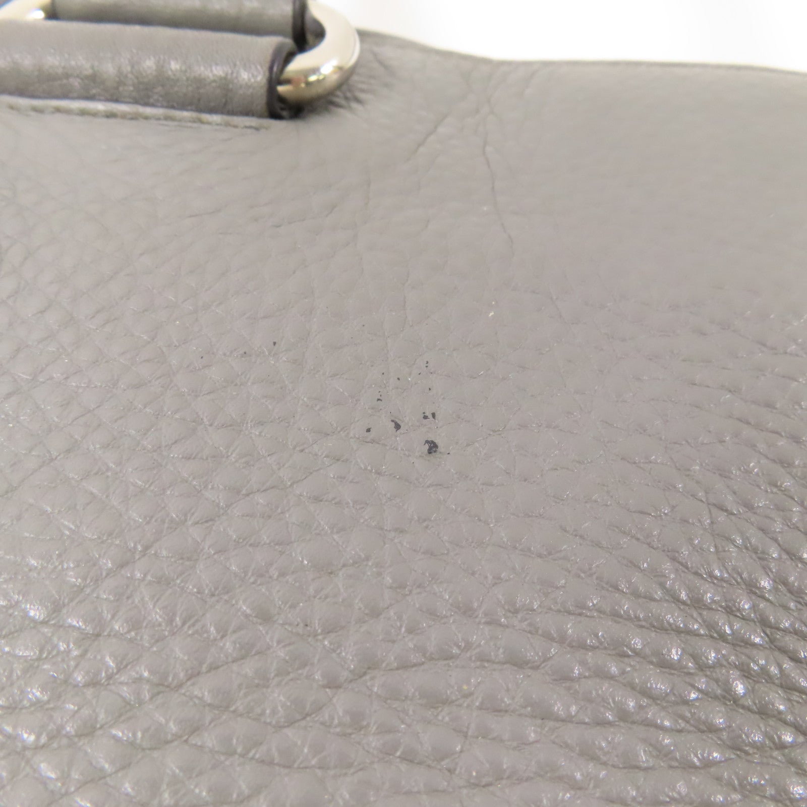 PRADA SHW 2 Way Shoulder Bag Handbag Calfskin Leather Gray Grey