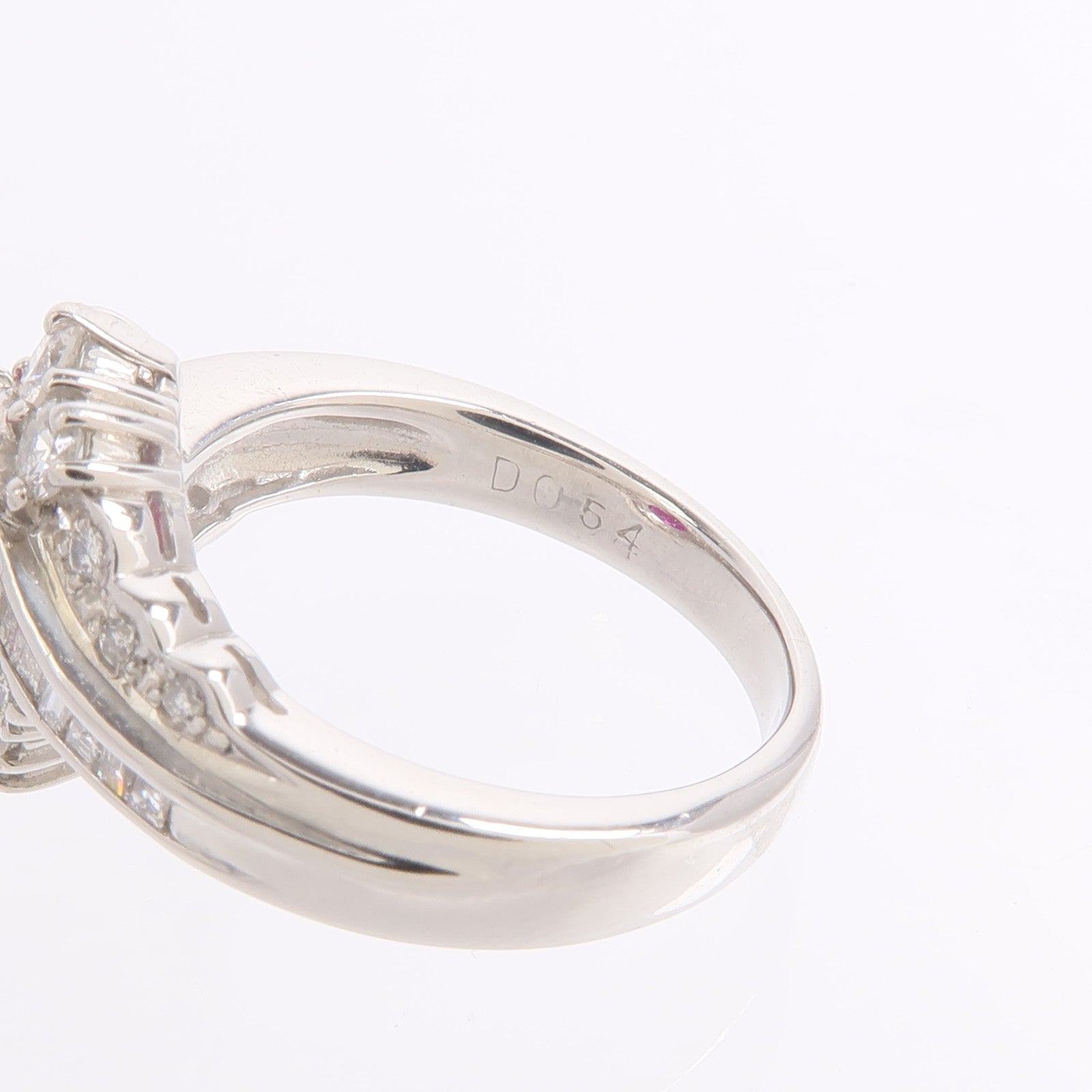 JEWELRY PT900鉑金Ruby Diamond Ring紅寶石/鑽石戒指
